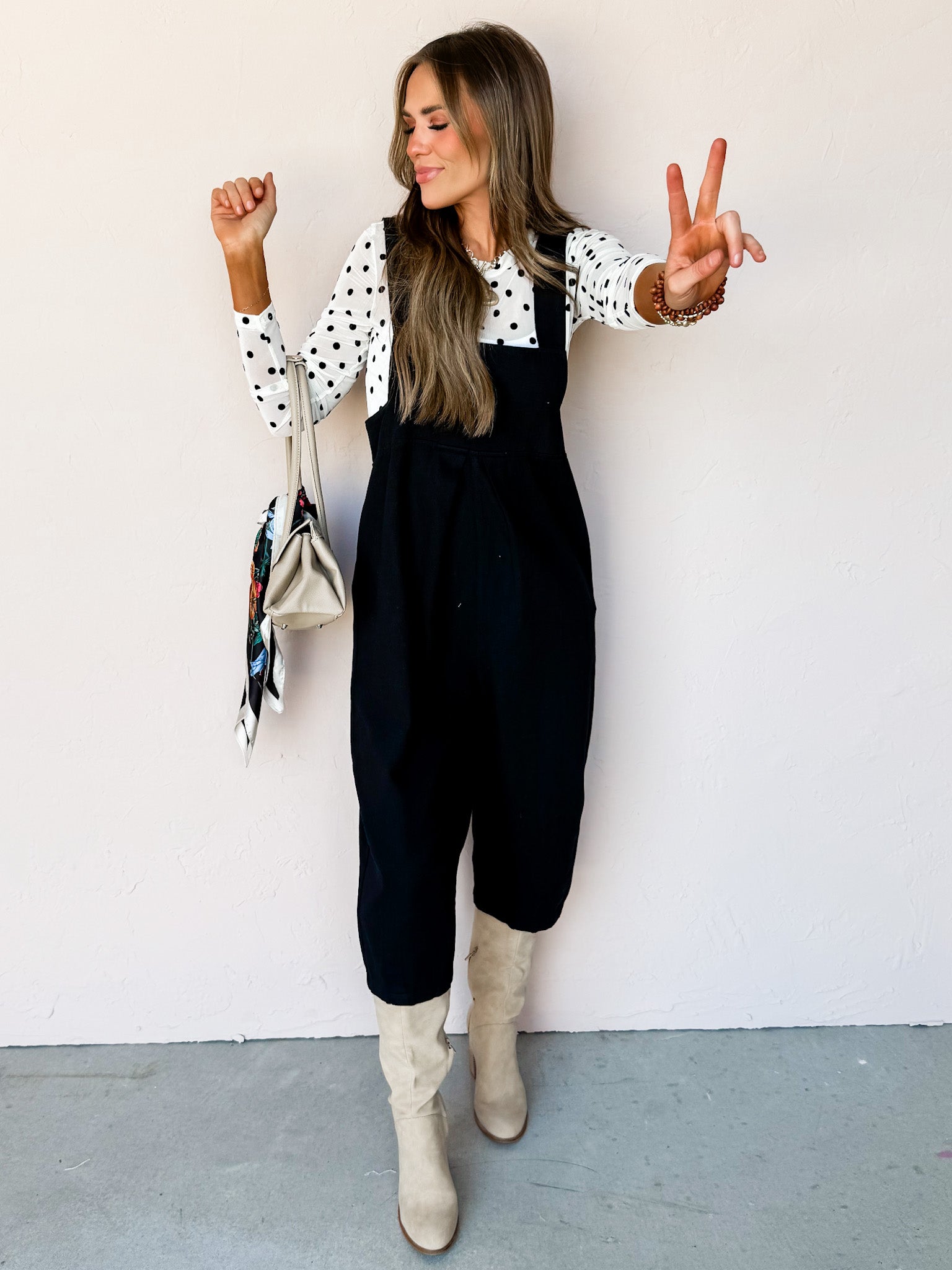 Own Today Sleeveless Cropped Overalls-Black