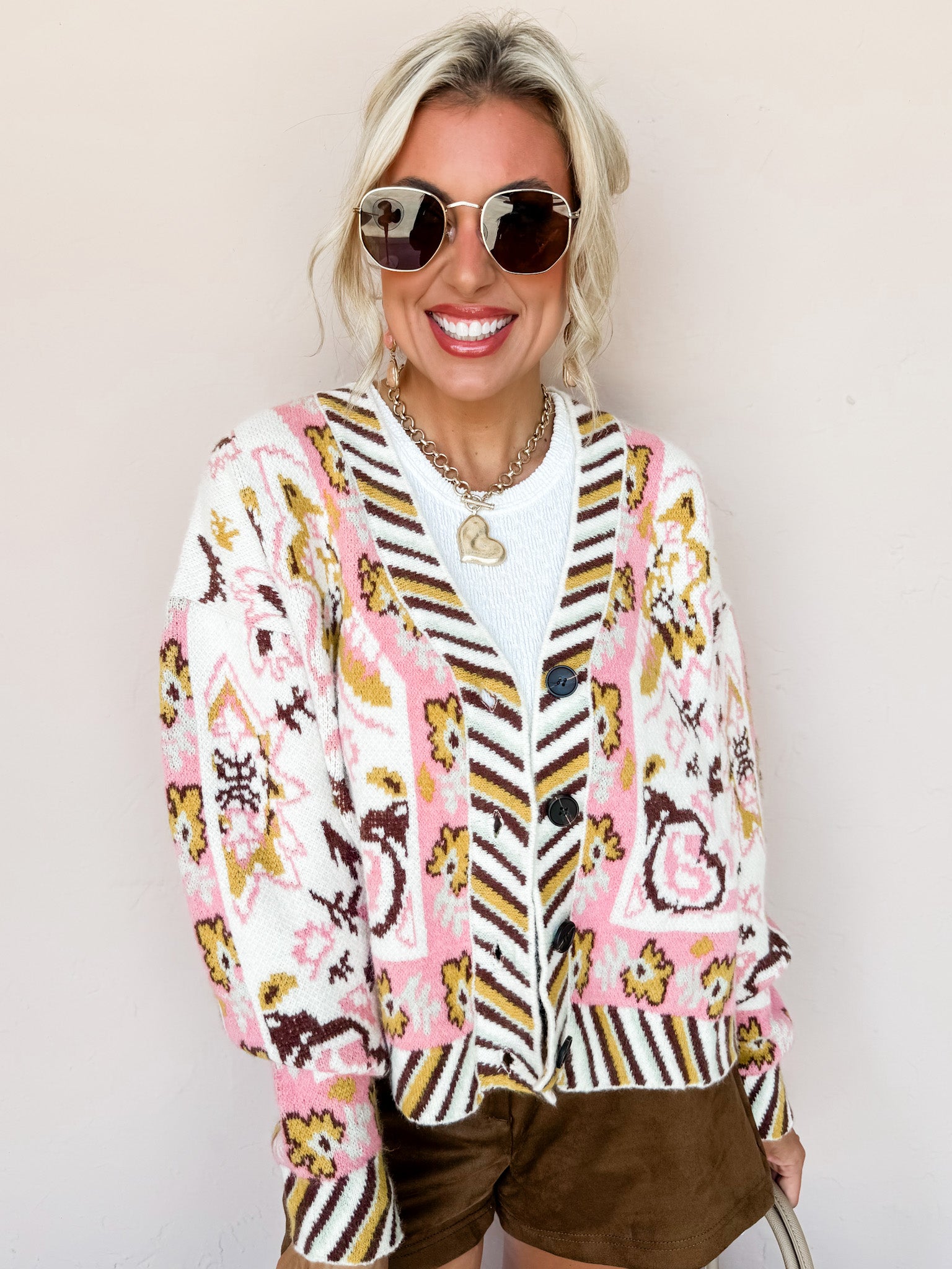 Patient And Kind Paisley Button Front Cardigan