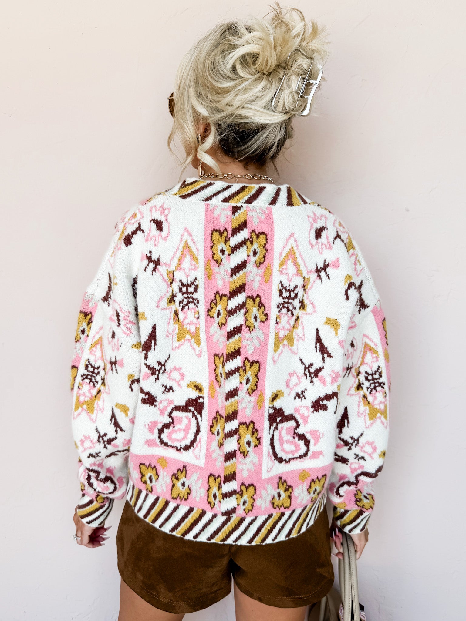 Patient And Kind Paisley Button Front Cardigan