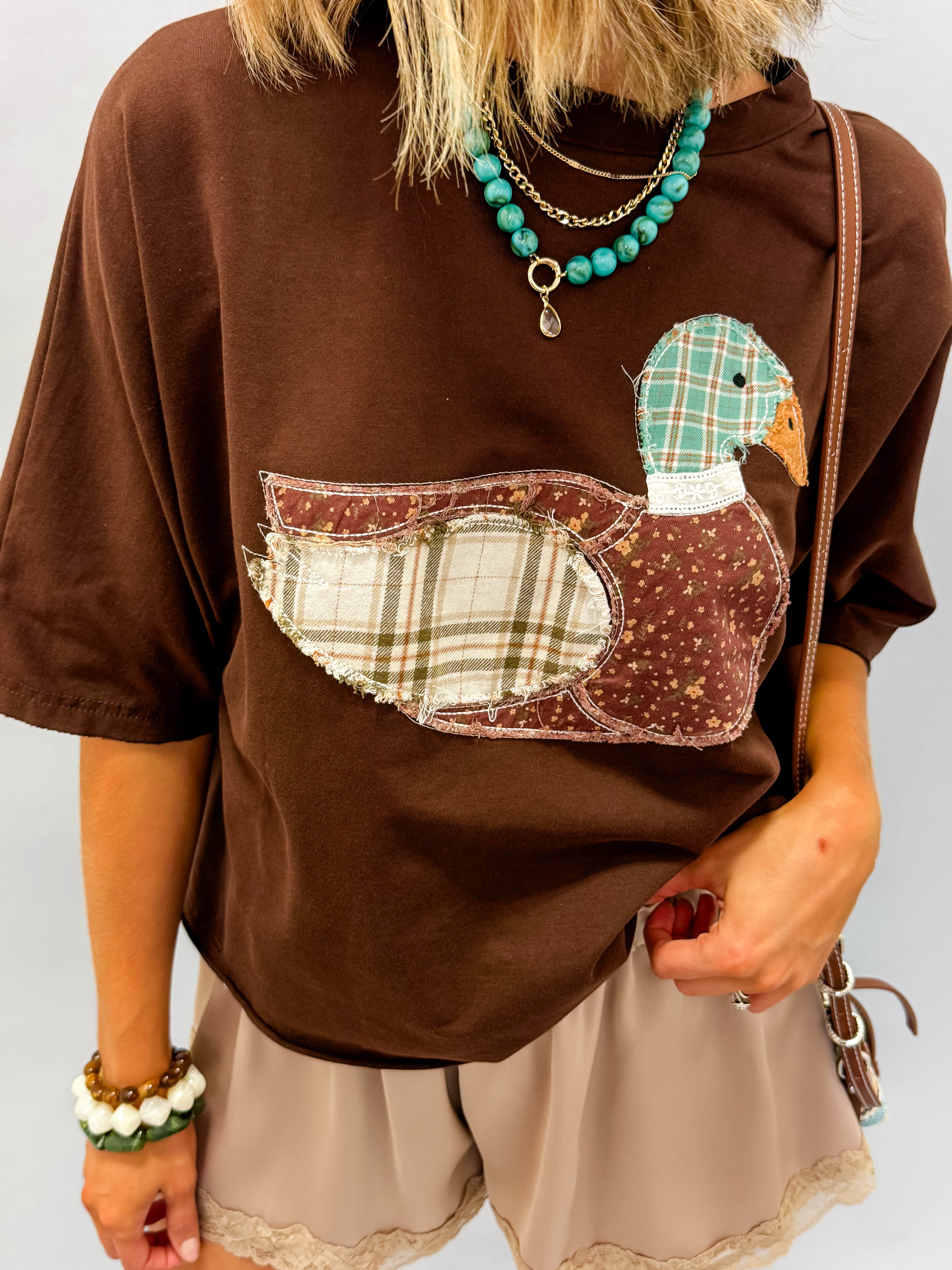Piper Patchwork Mallard Knit Top