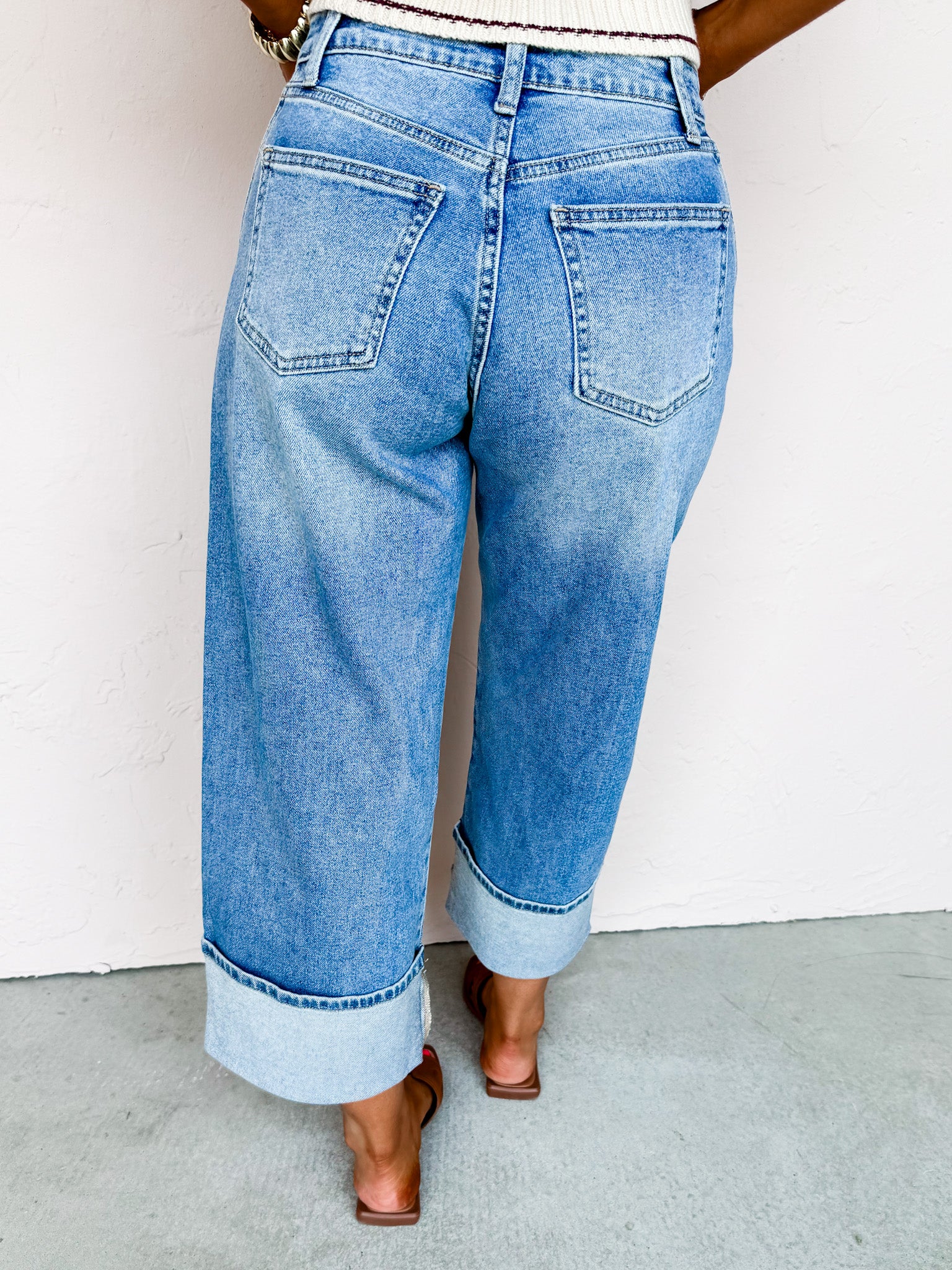 Portland Cuffed Barrel Jeans