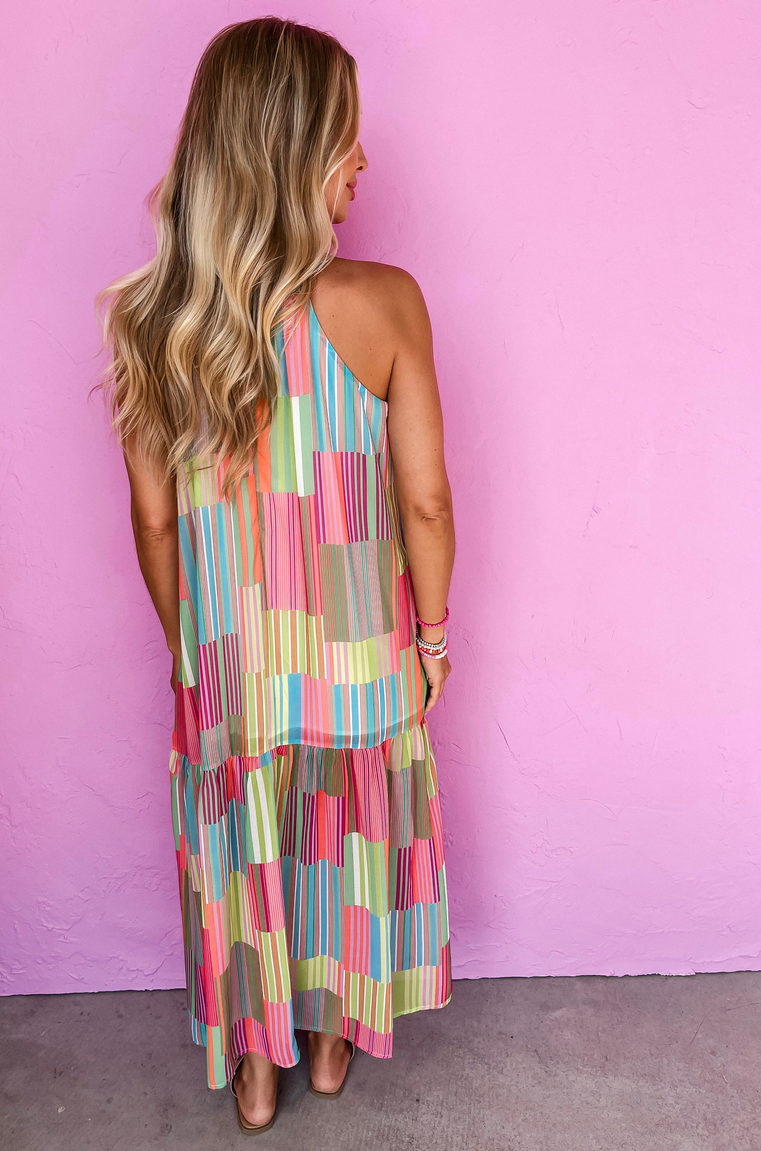 Positive Environment Striped Maxi Dress