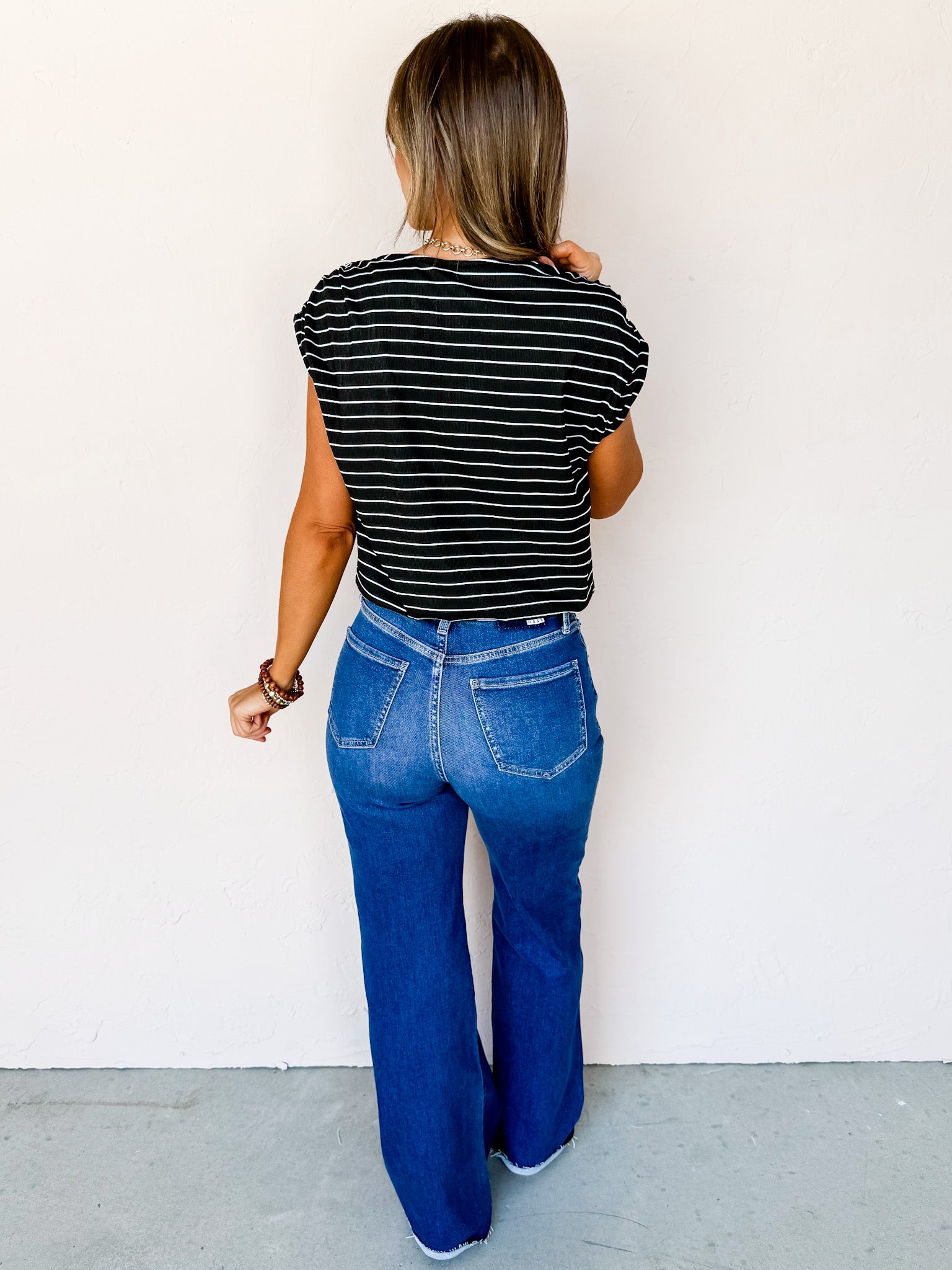 Purely Confident Striped Short Sleeve Top