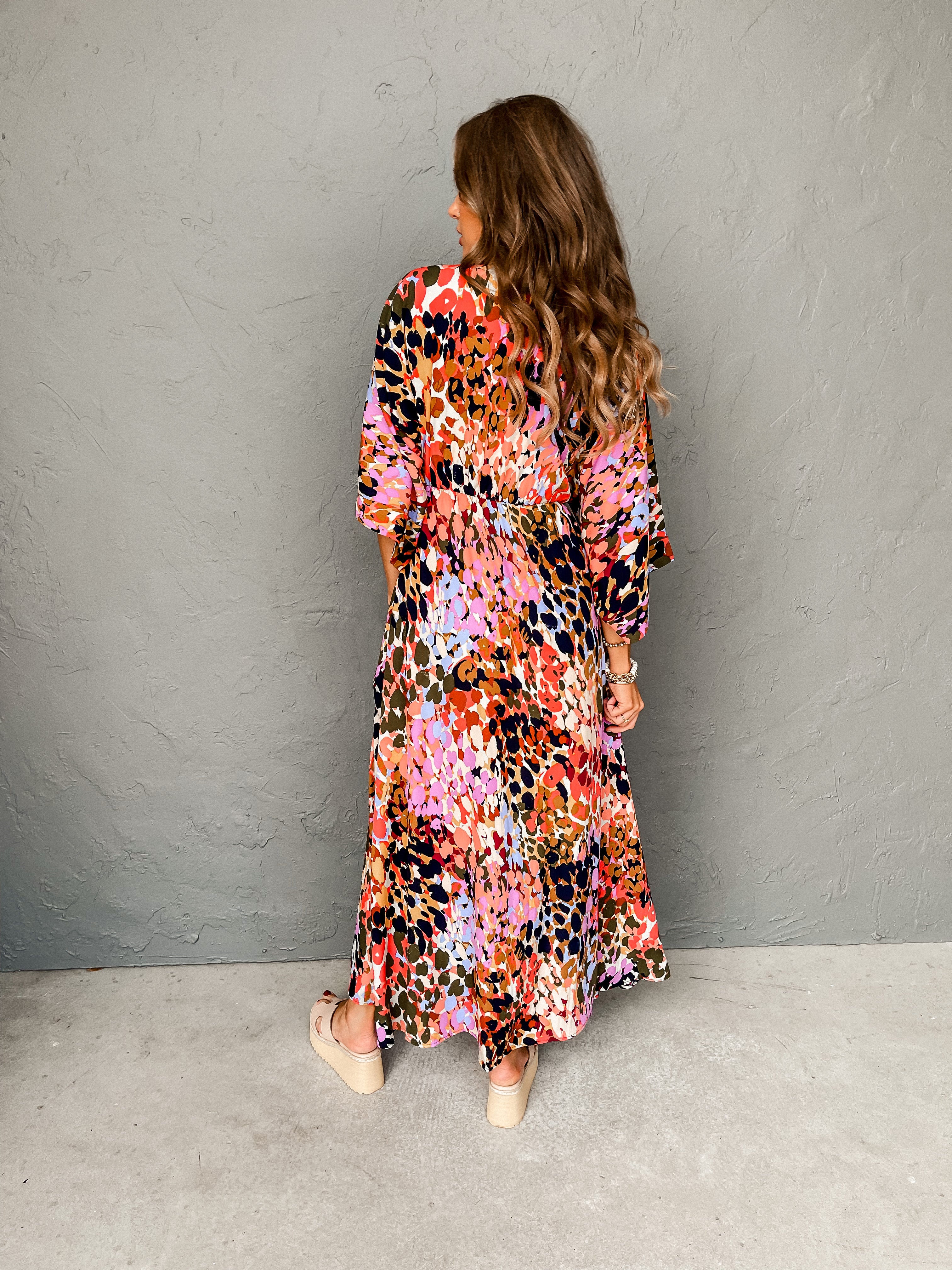 Radiant Beauty Kimono Maxi Dress