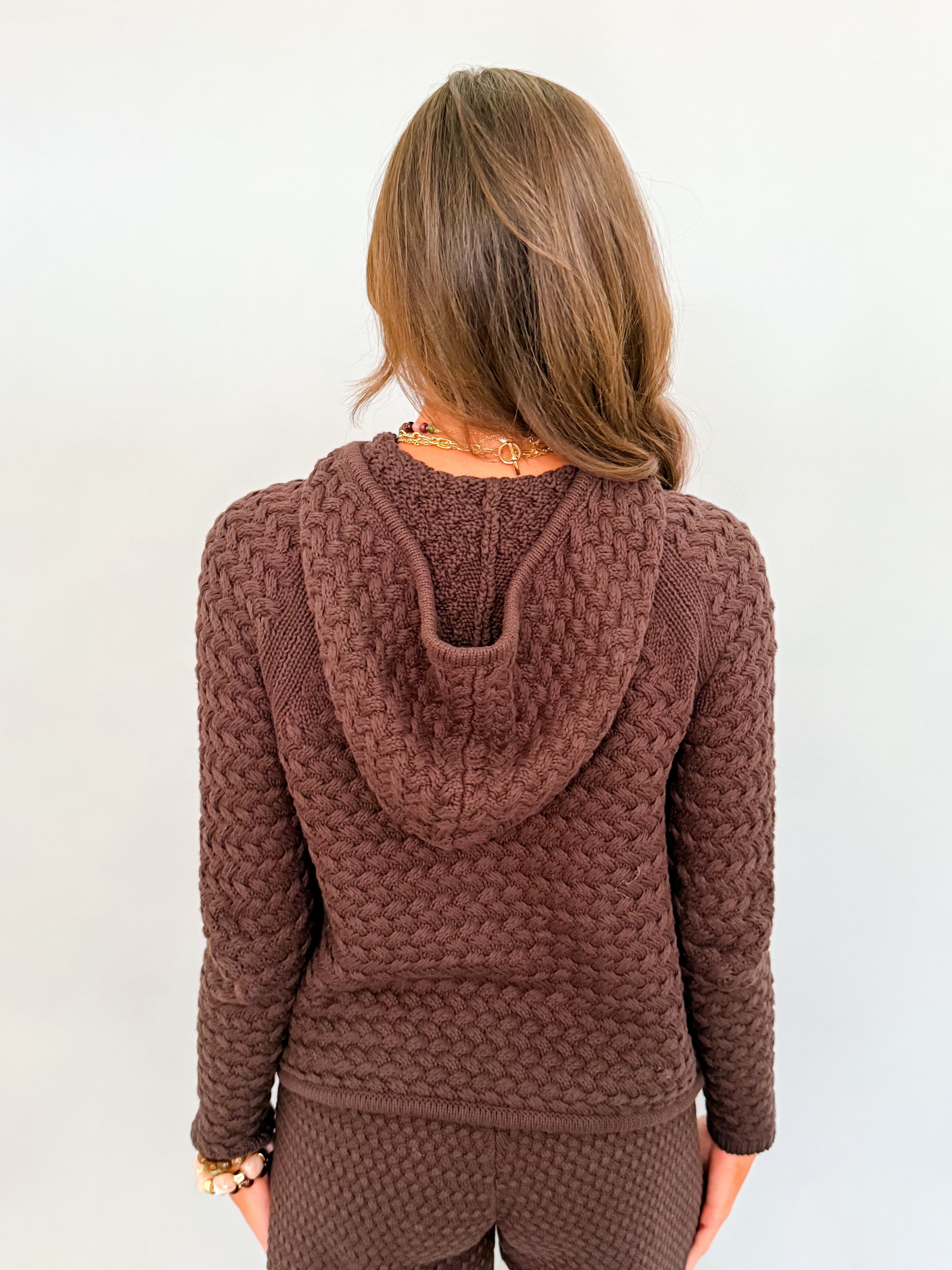Raquel Crochet Hooded Cardigan