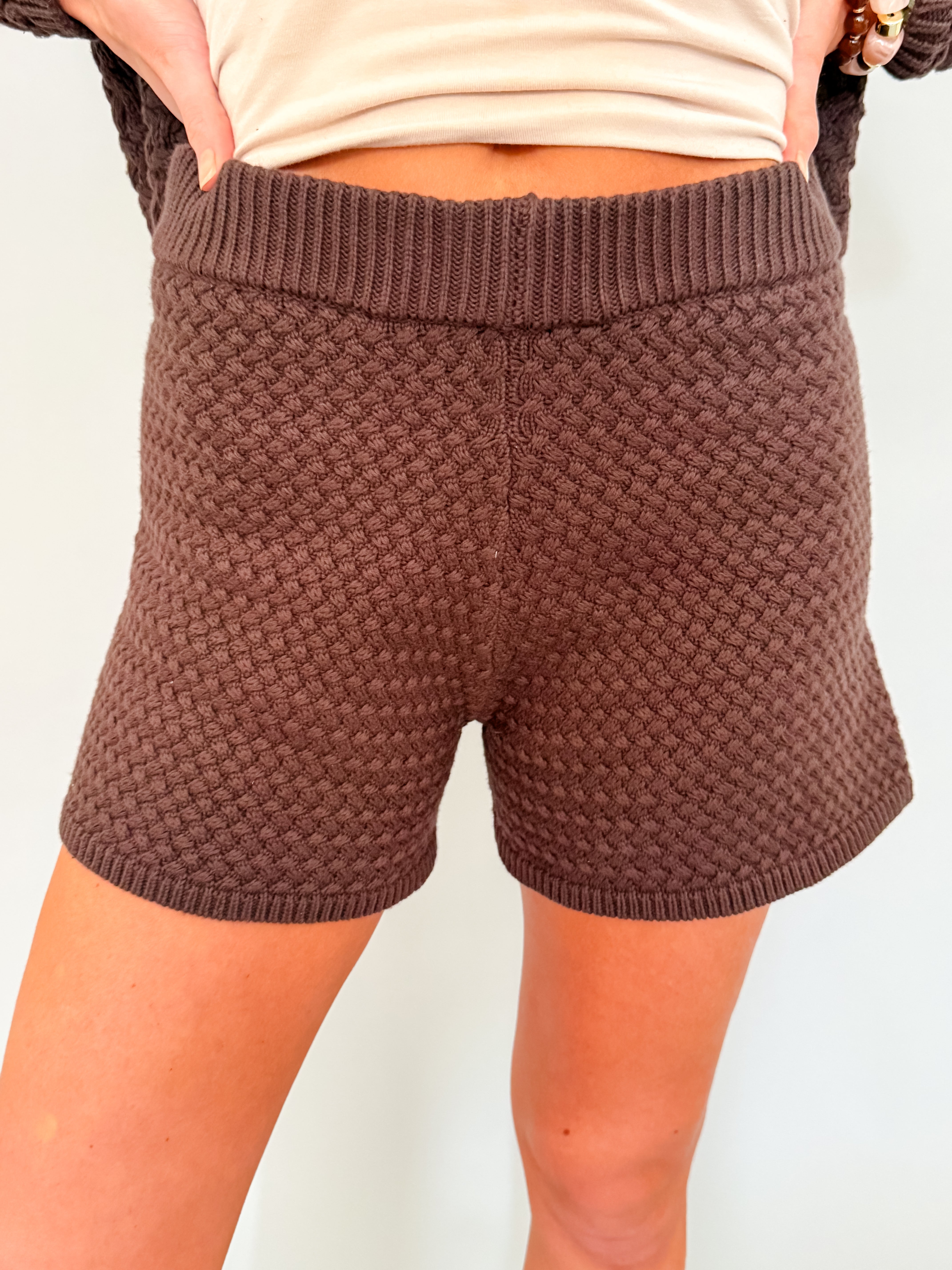 Raquel Crochet Knit Shorts
