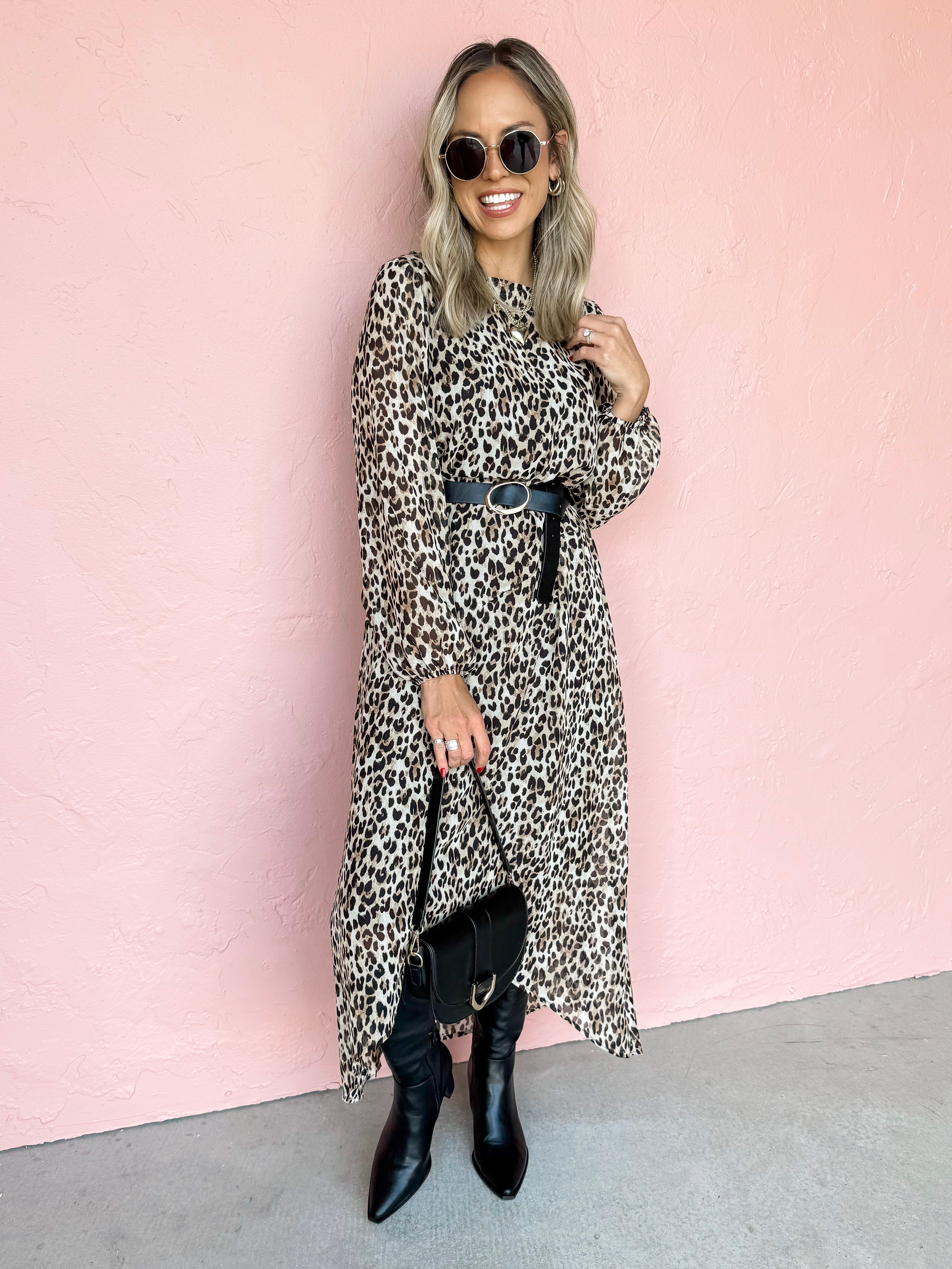 Rather Be Leopard Midi Dress