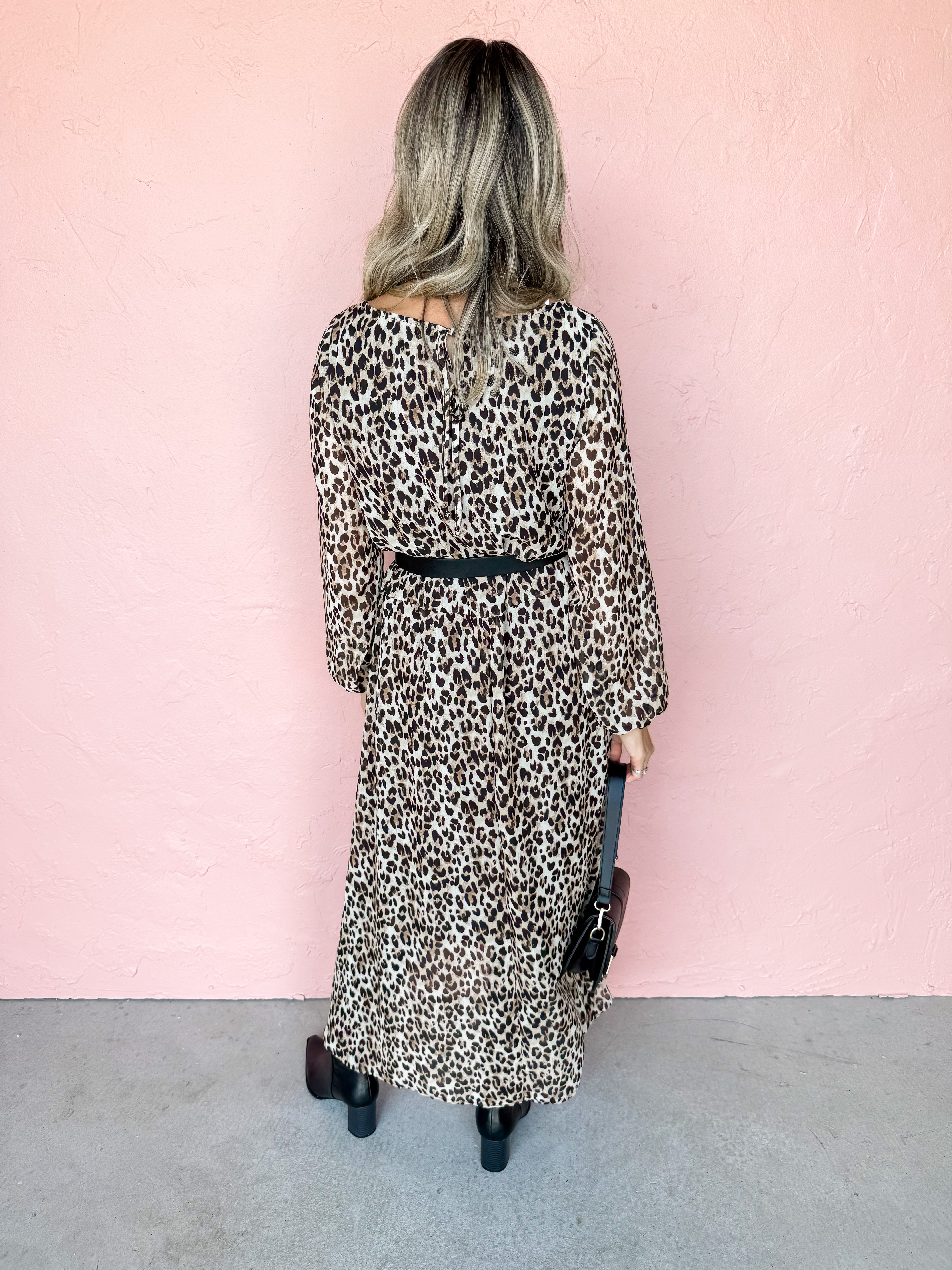 Rather Be Leopard Midi Dress