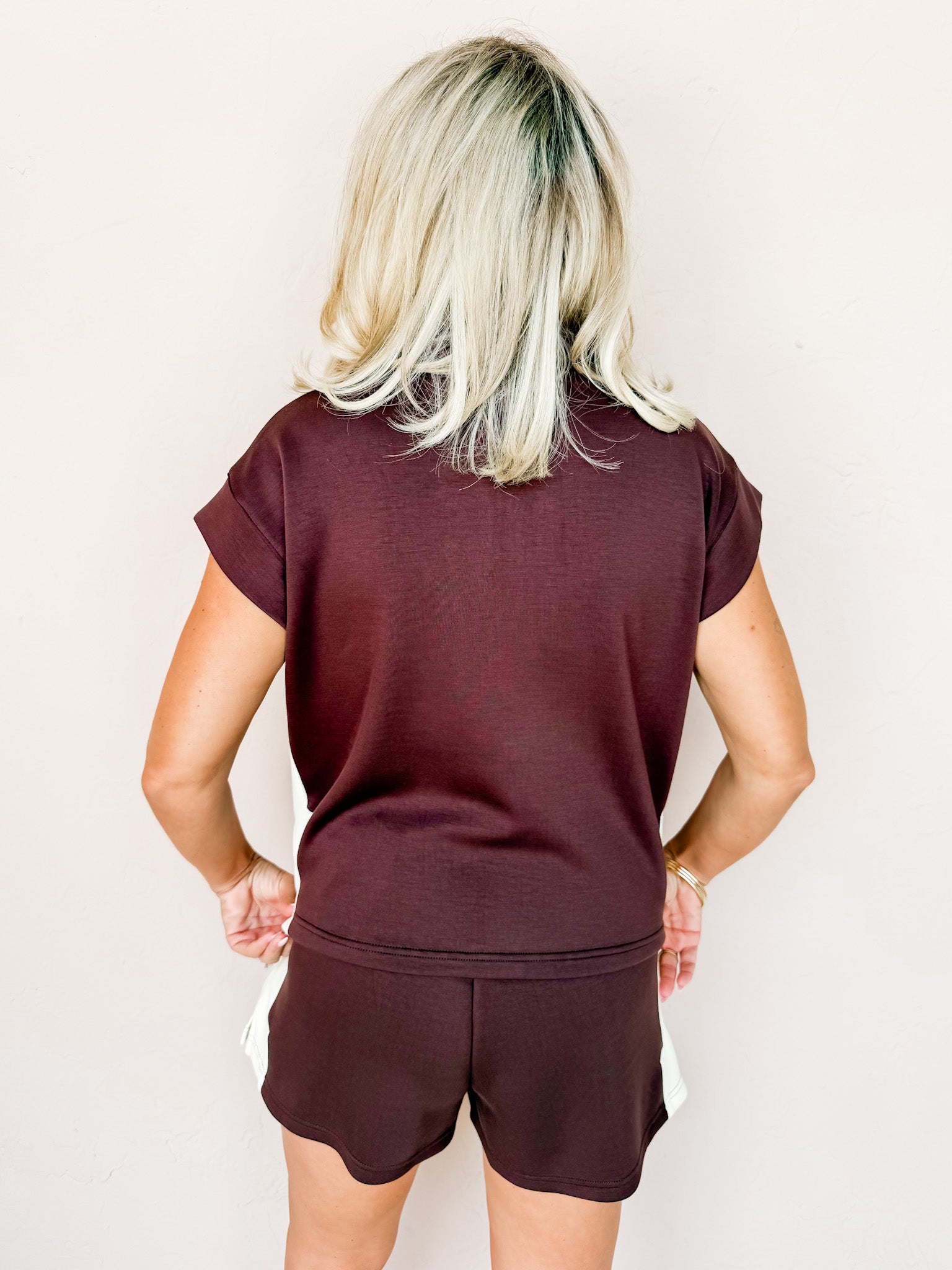 Ready For It Half Zip Contrast Top