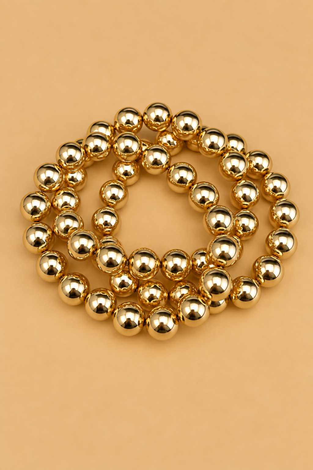 Reagan Gold Beaded Multi Strand Stretch Bracelet Set