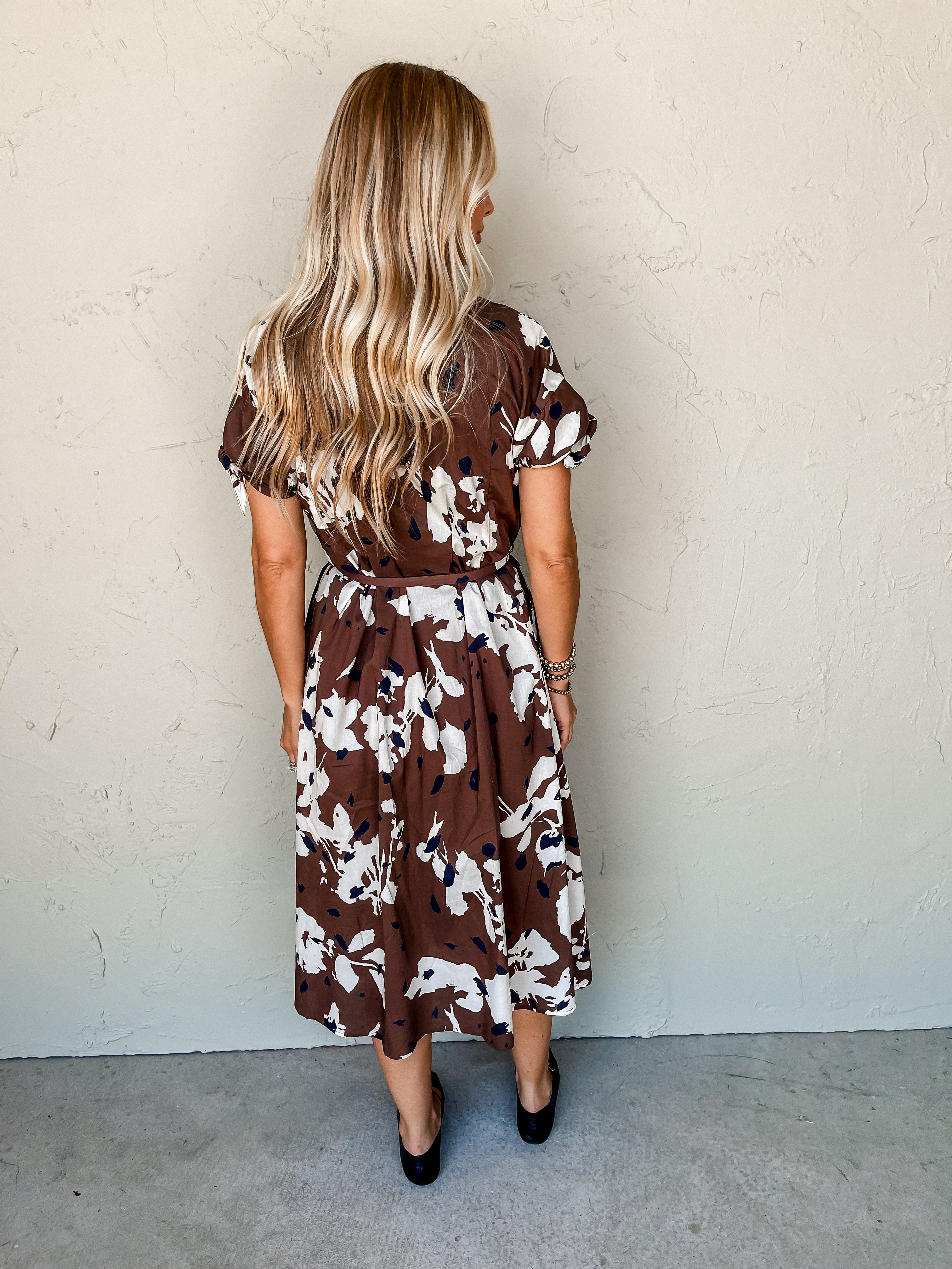 Recent Discovery Printed Midi Dress