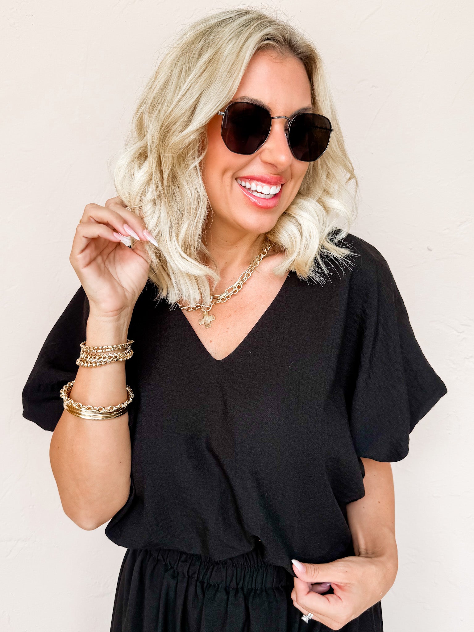 Relatable Fate Bubble Hem Top