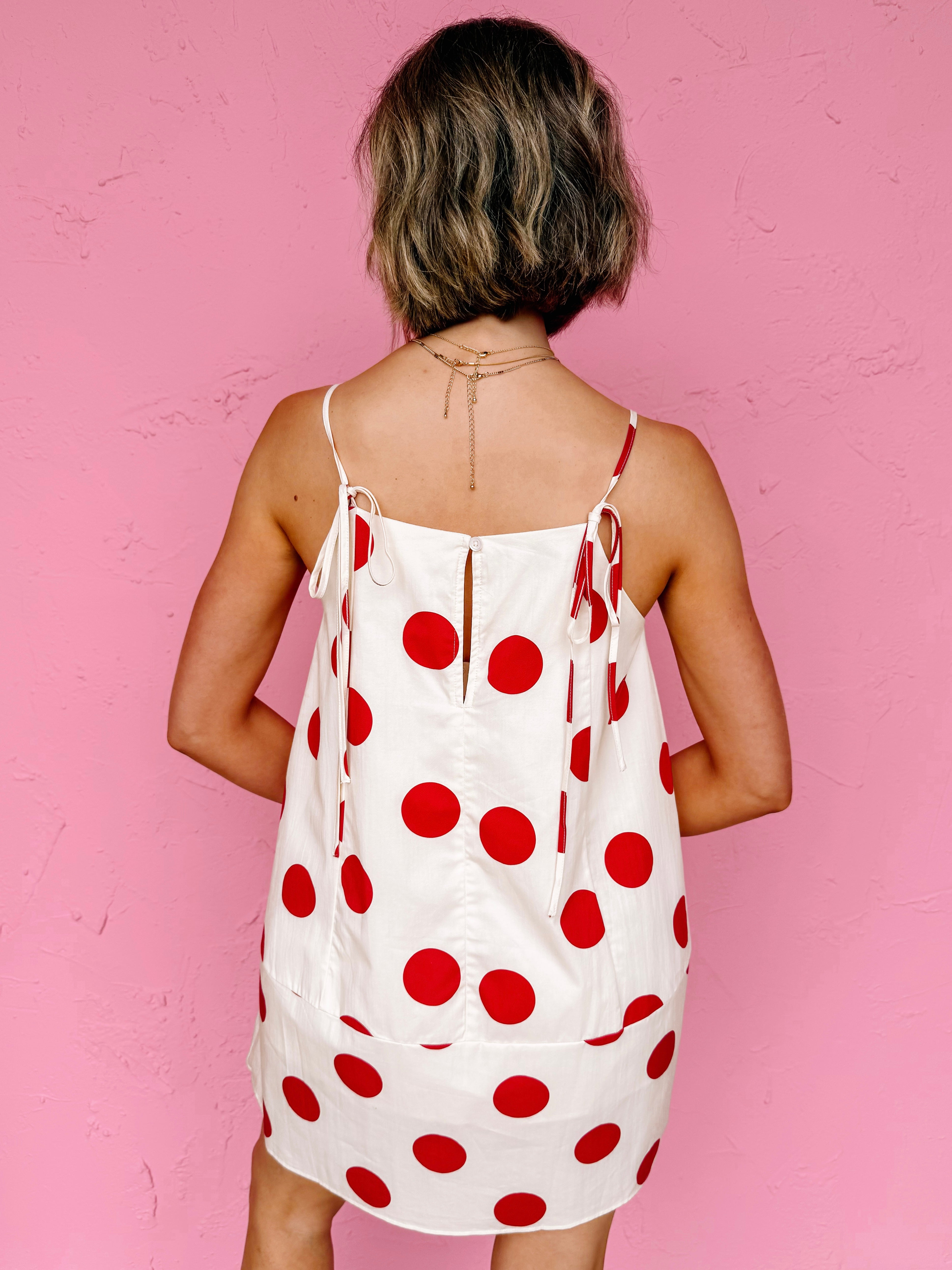 Renley Polka Dot Bow Tied Mini Dress