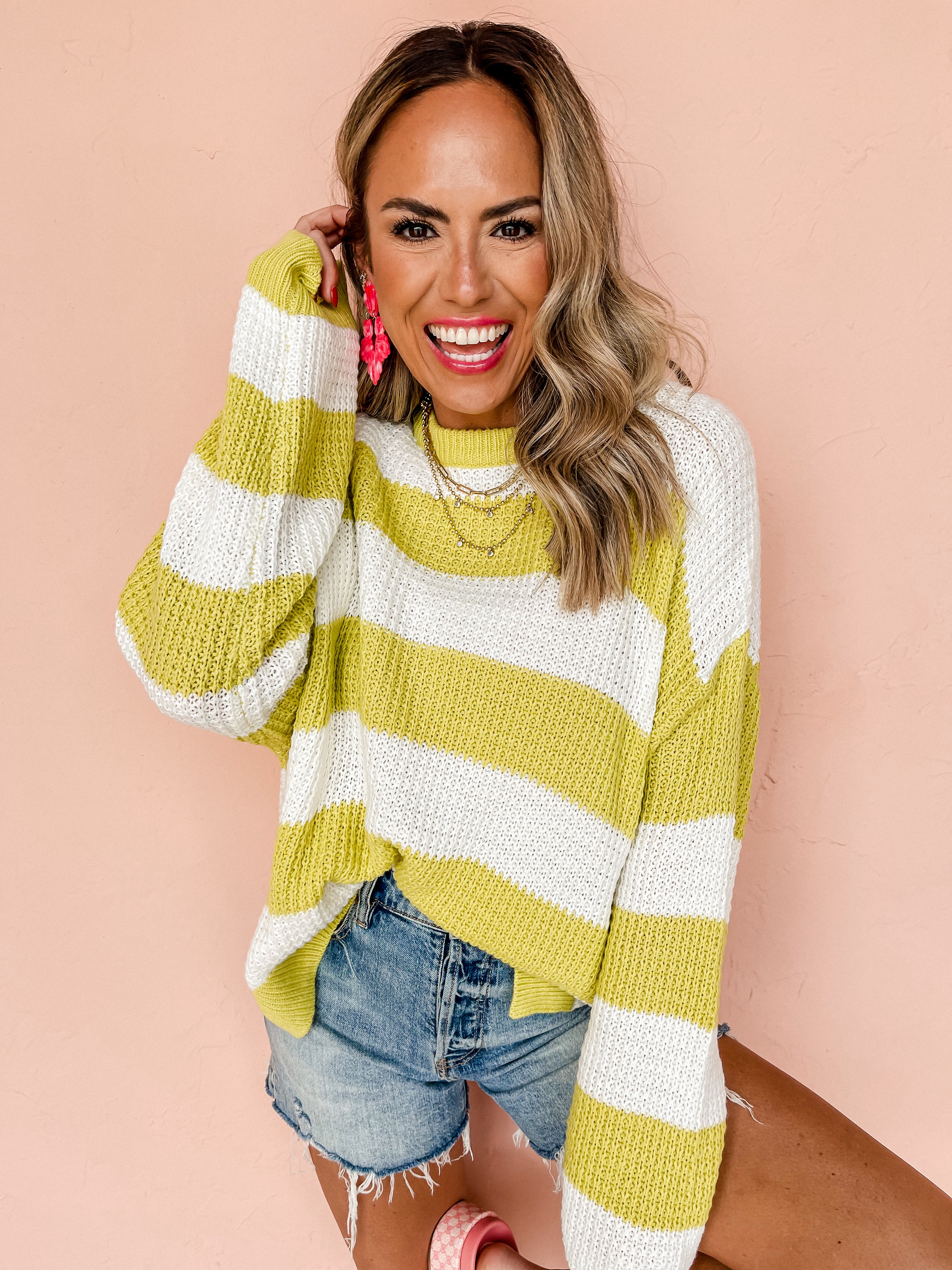 Right This Way Striped Knit Top