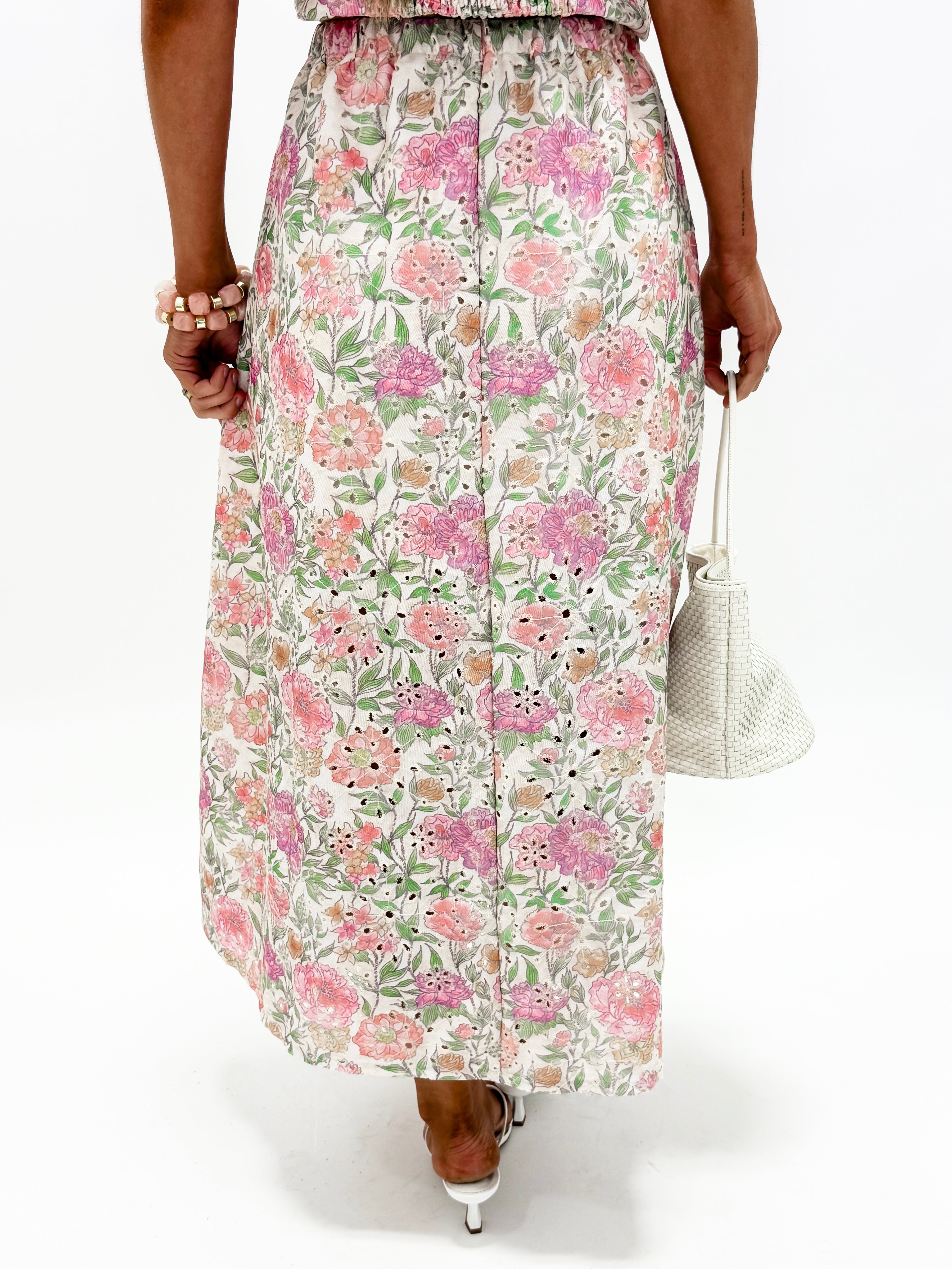 Rochelle Draw String Waist Maxi Skirt