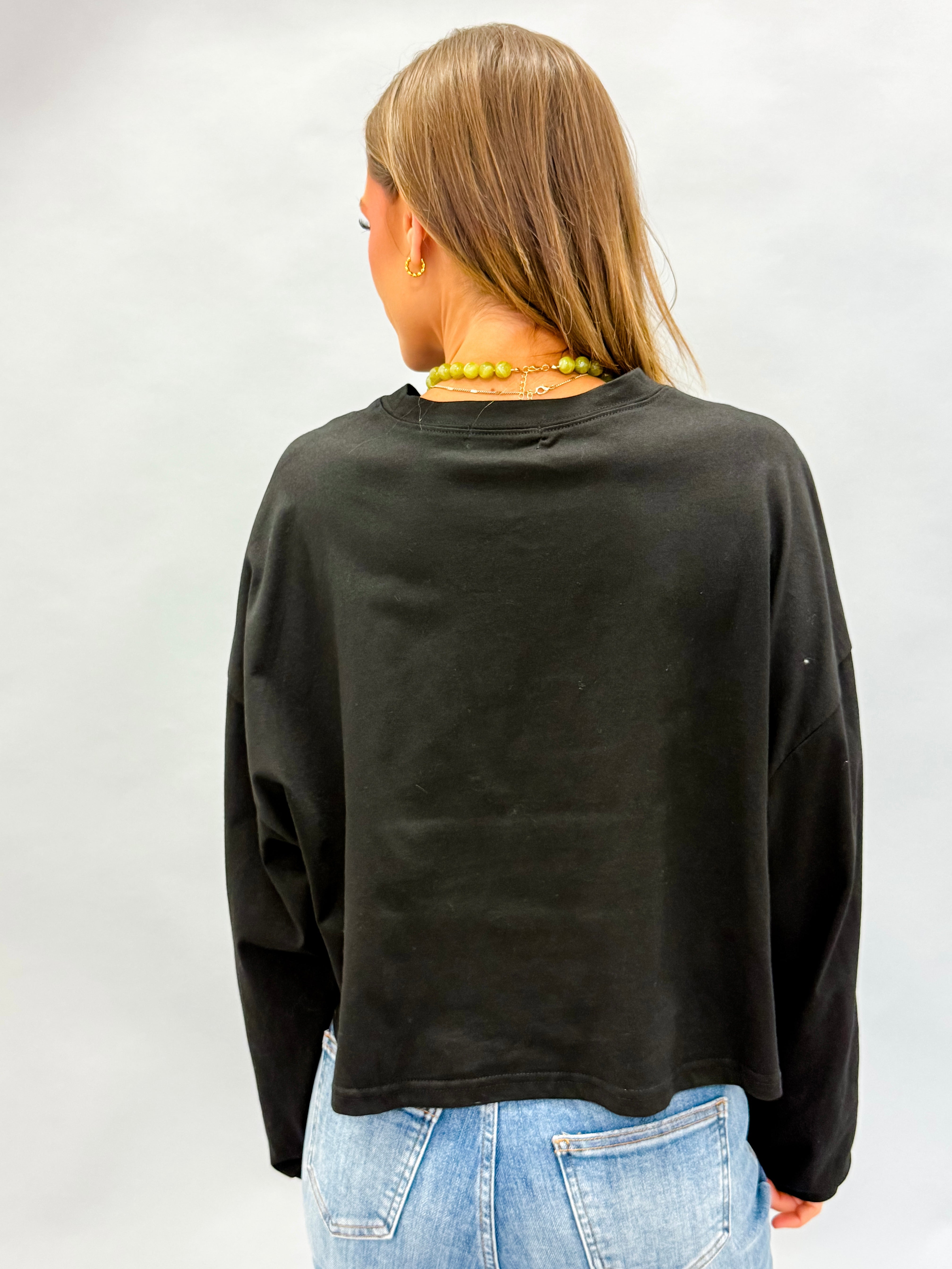Romi Crop Long-Sleeve Tee Shirt