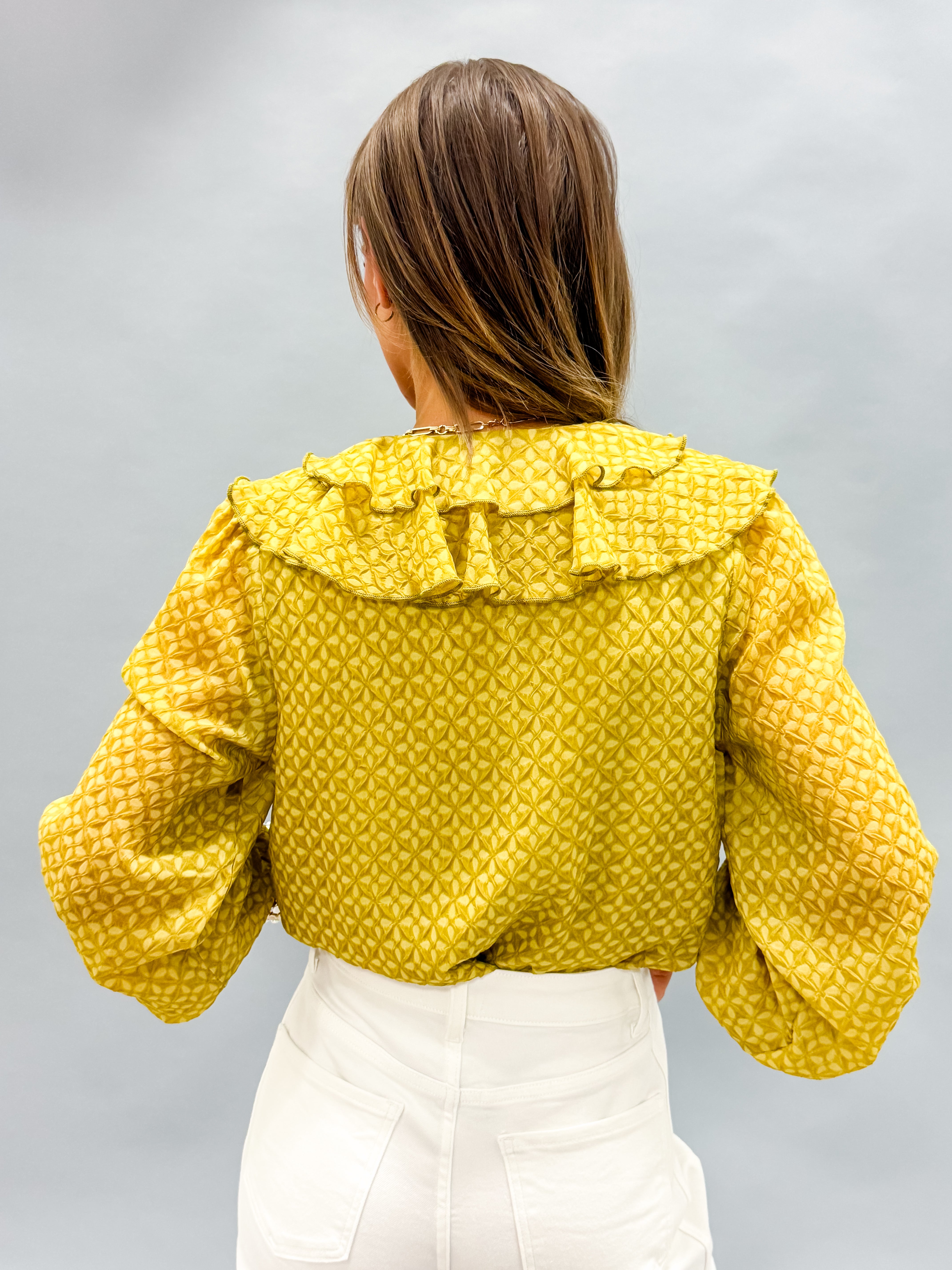 Roux Ruffle Neck Boho Top
