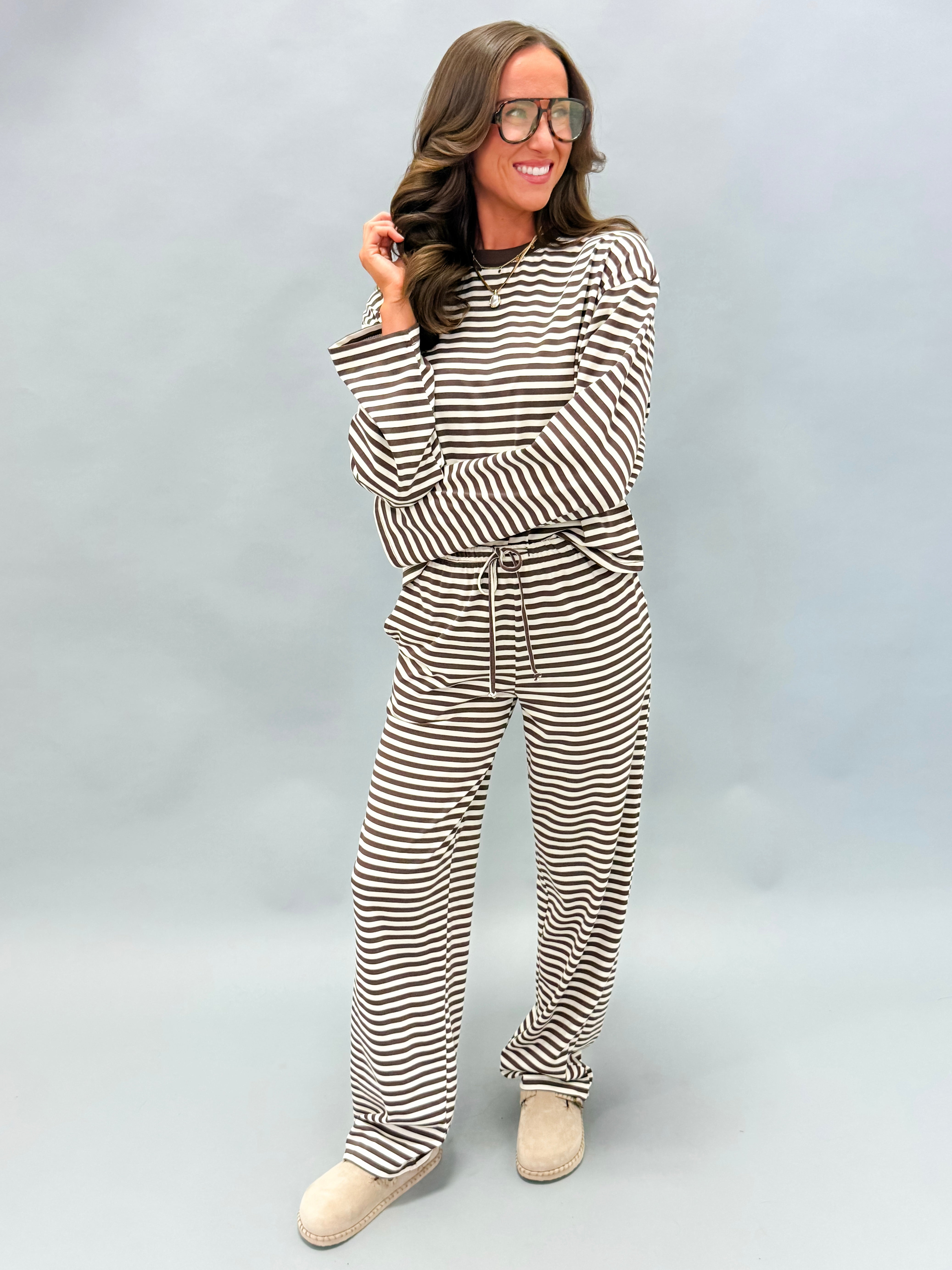 Sadie Stripe Lounge Top