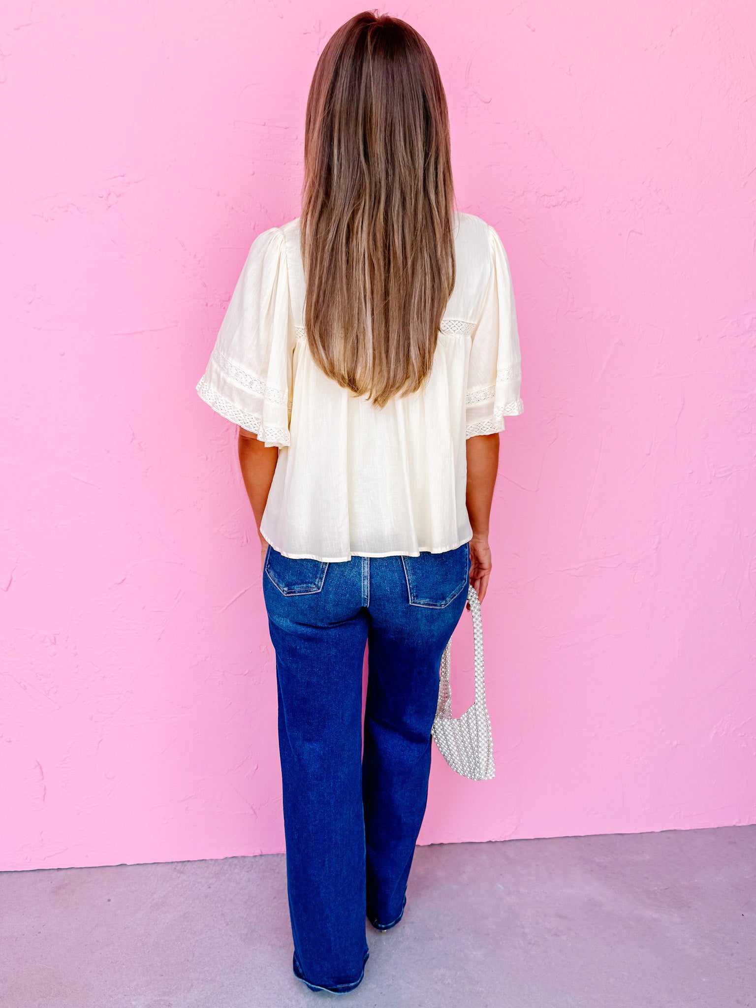 Sally Pleated Button Front Top