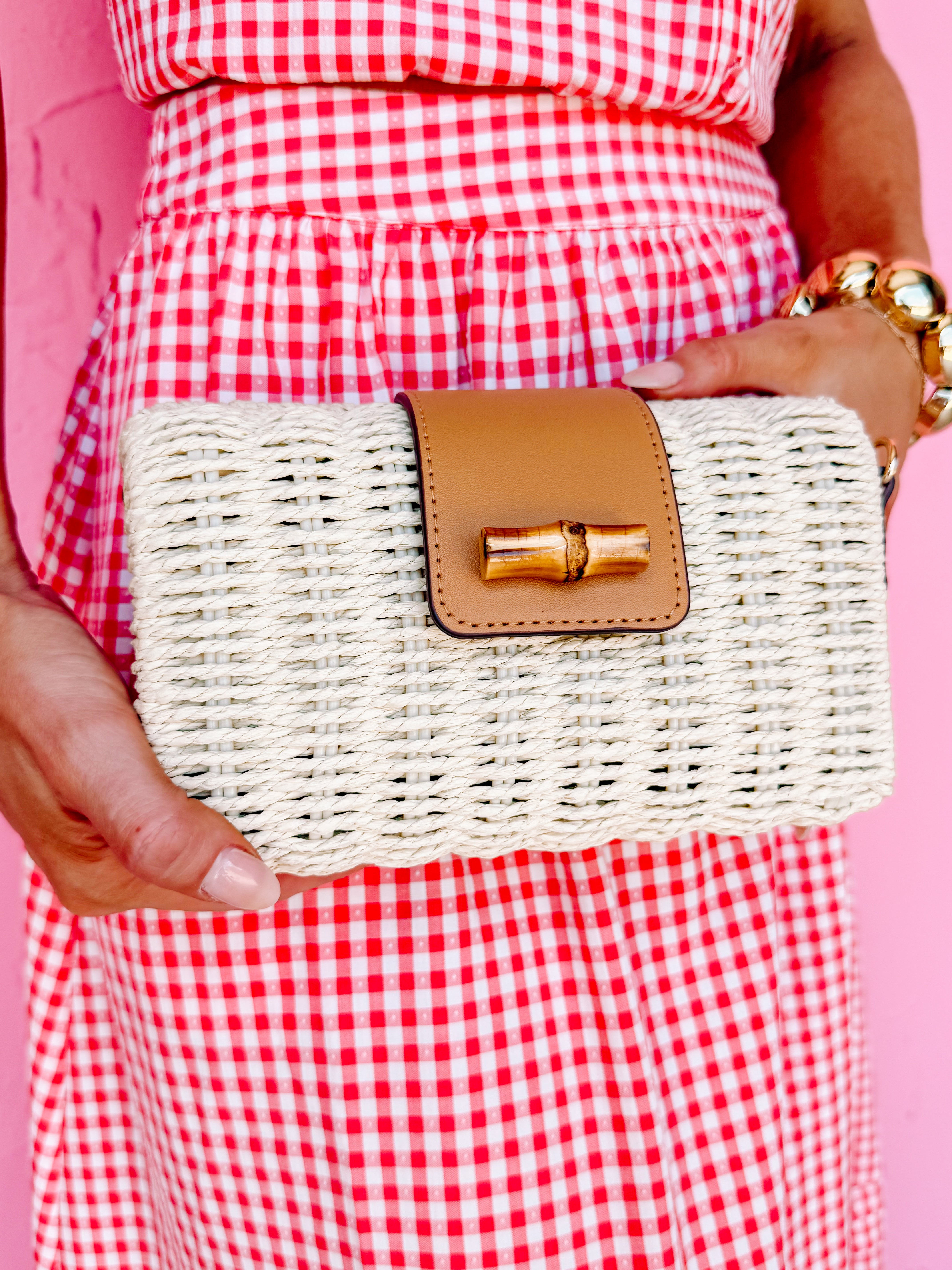 Sally Woven Straw Crossbody Bag