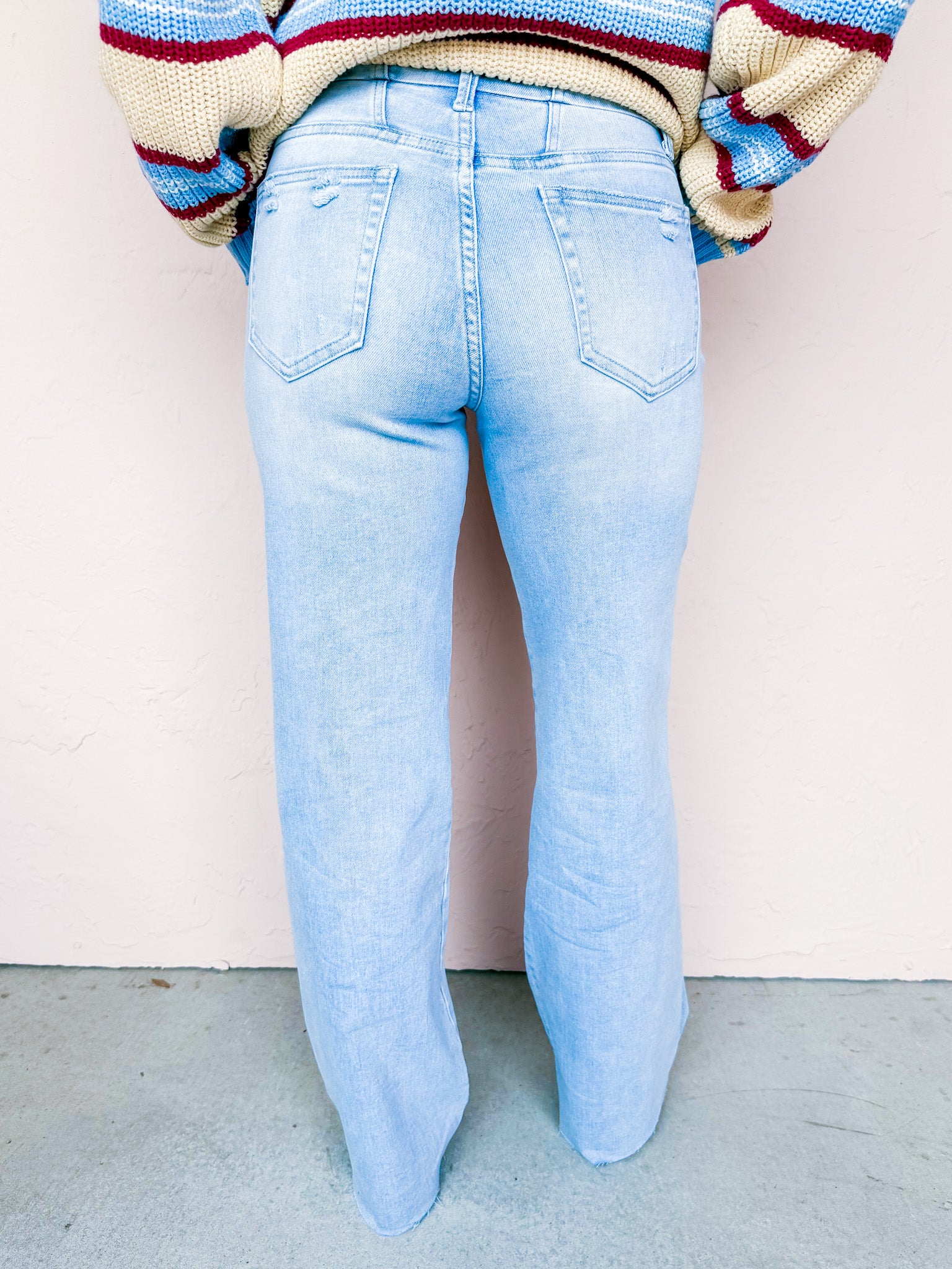 San Jose Wide Leg Jeans-Light Blue