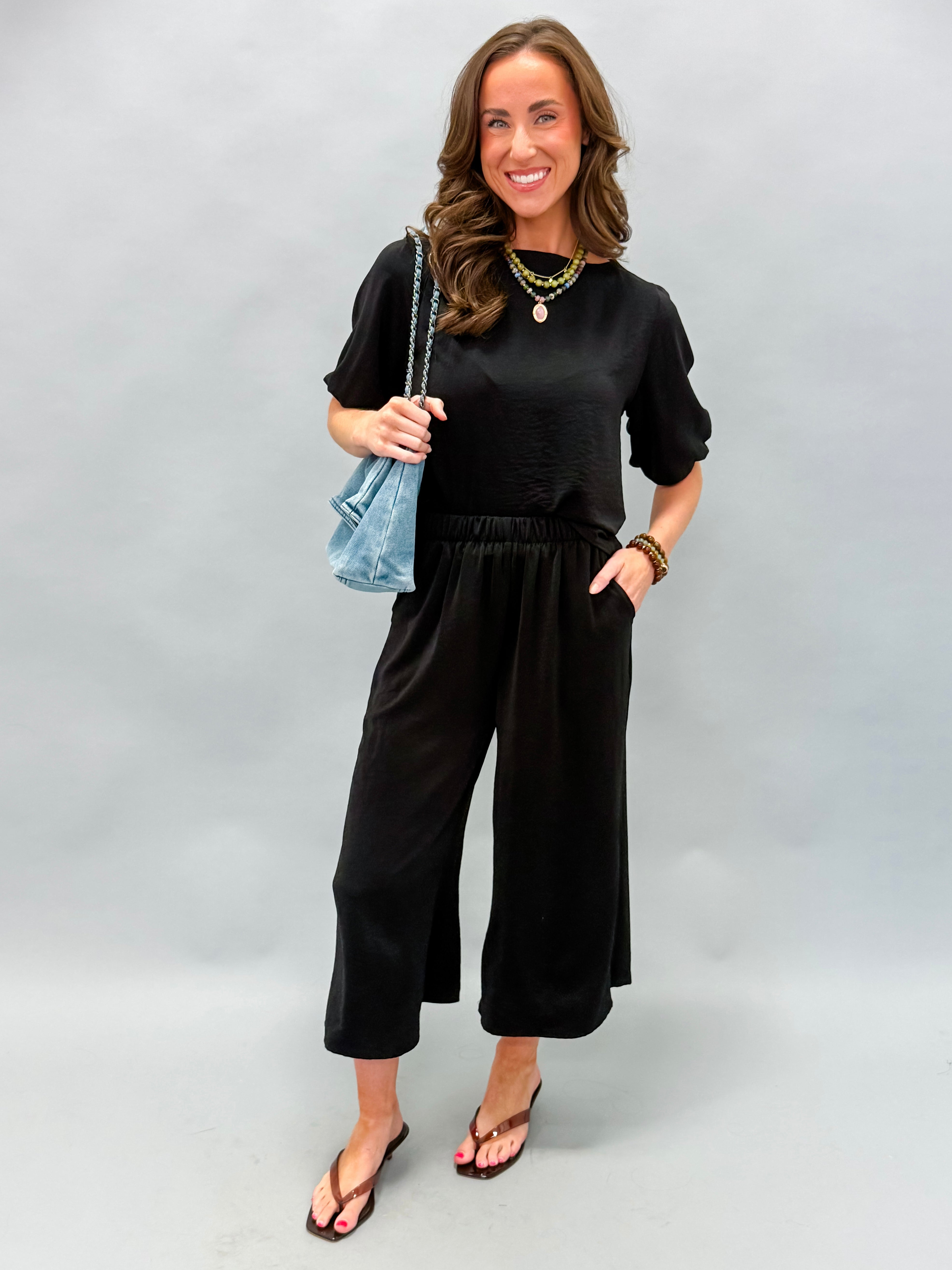 Scottie Culotte Set-Black