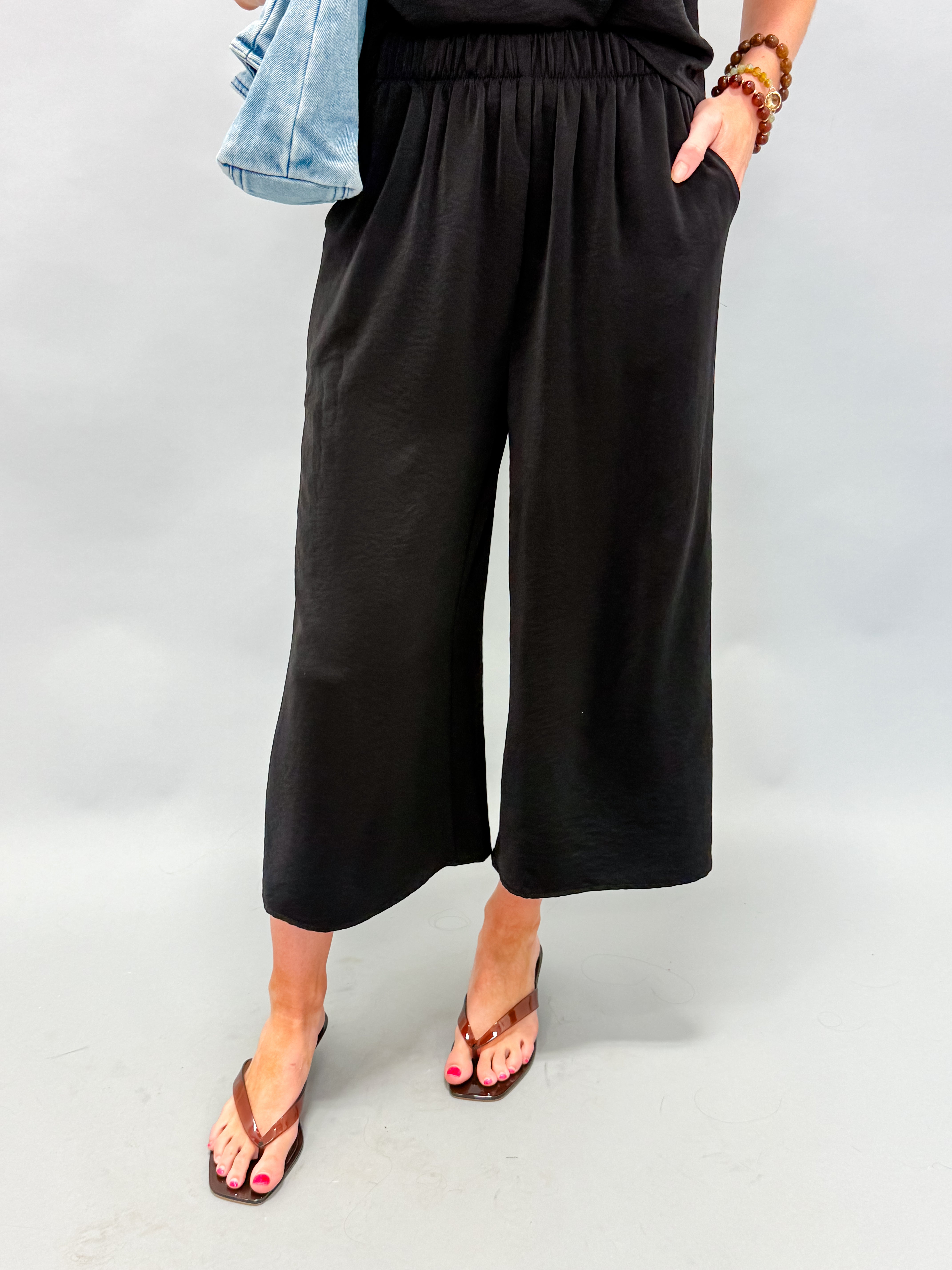 Scottie Culotte Set-Black
