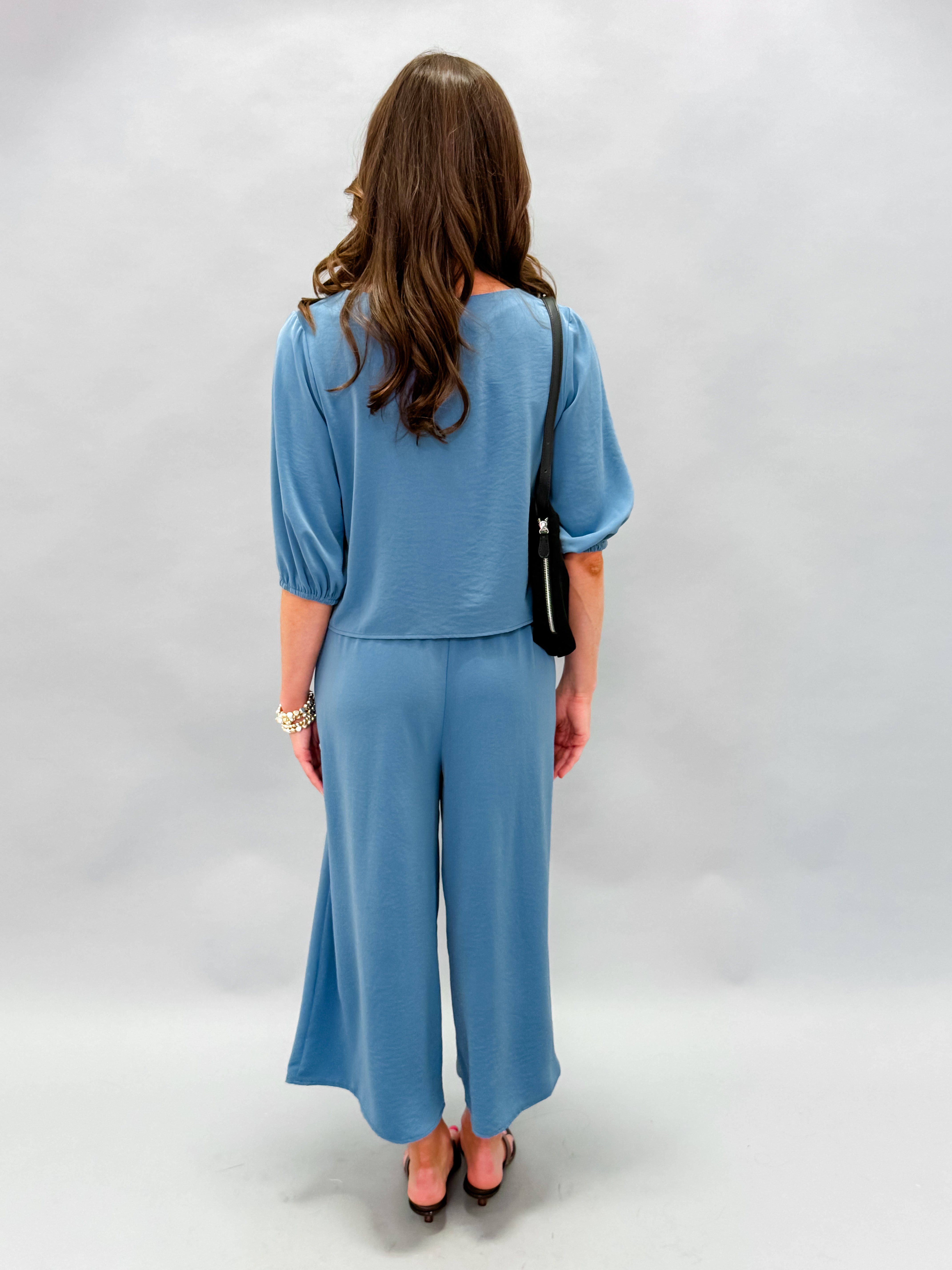 Scottie Culotte Set-Denim Blue