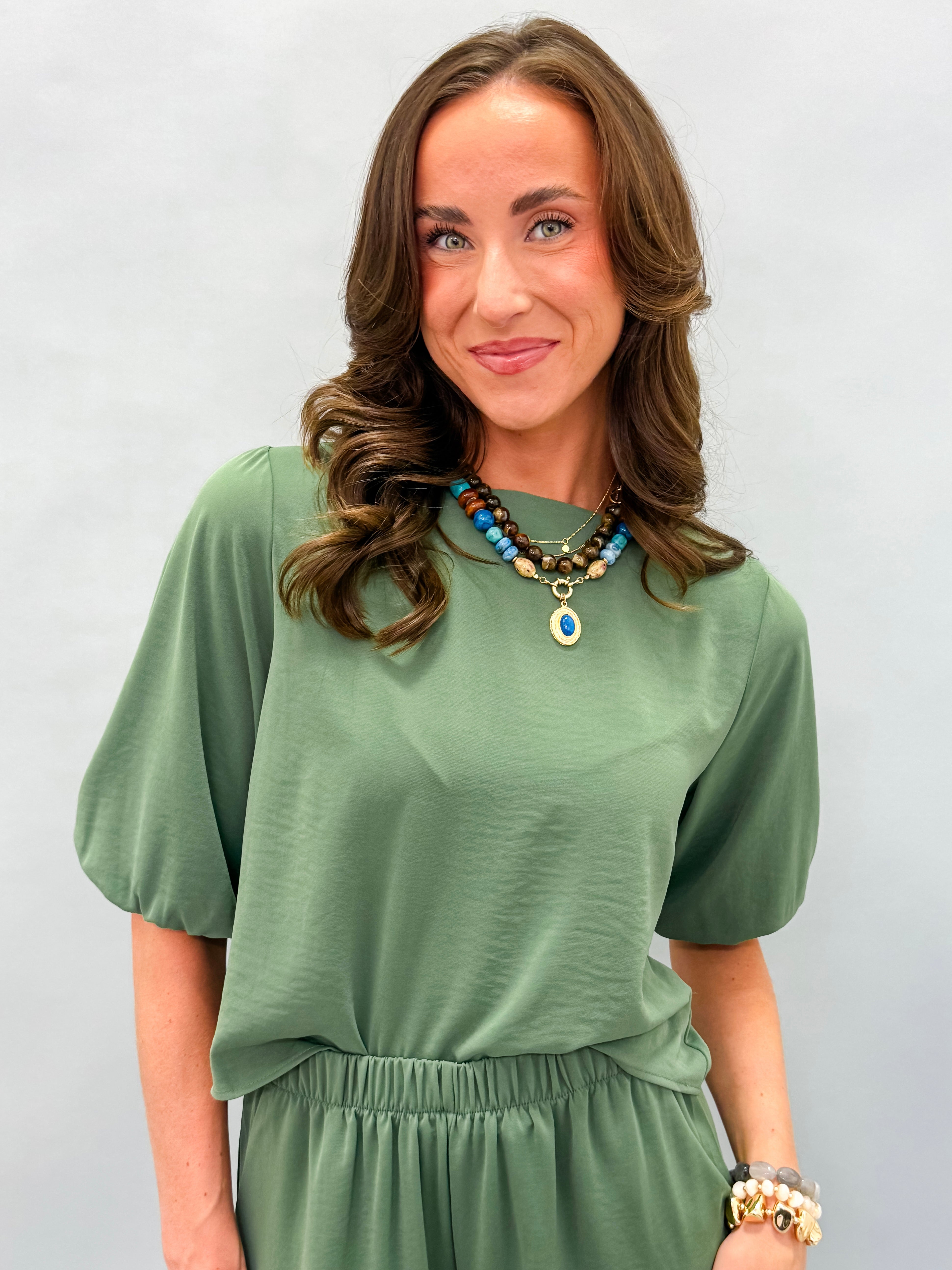 Scottie Culotte Set-Olive