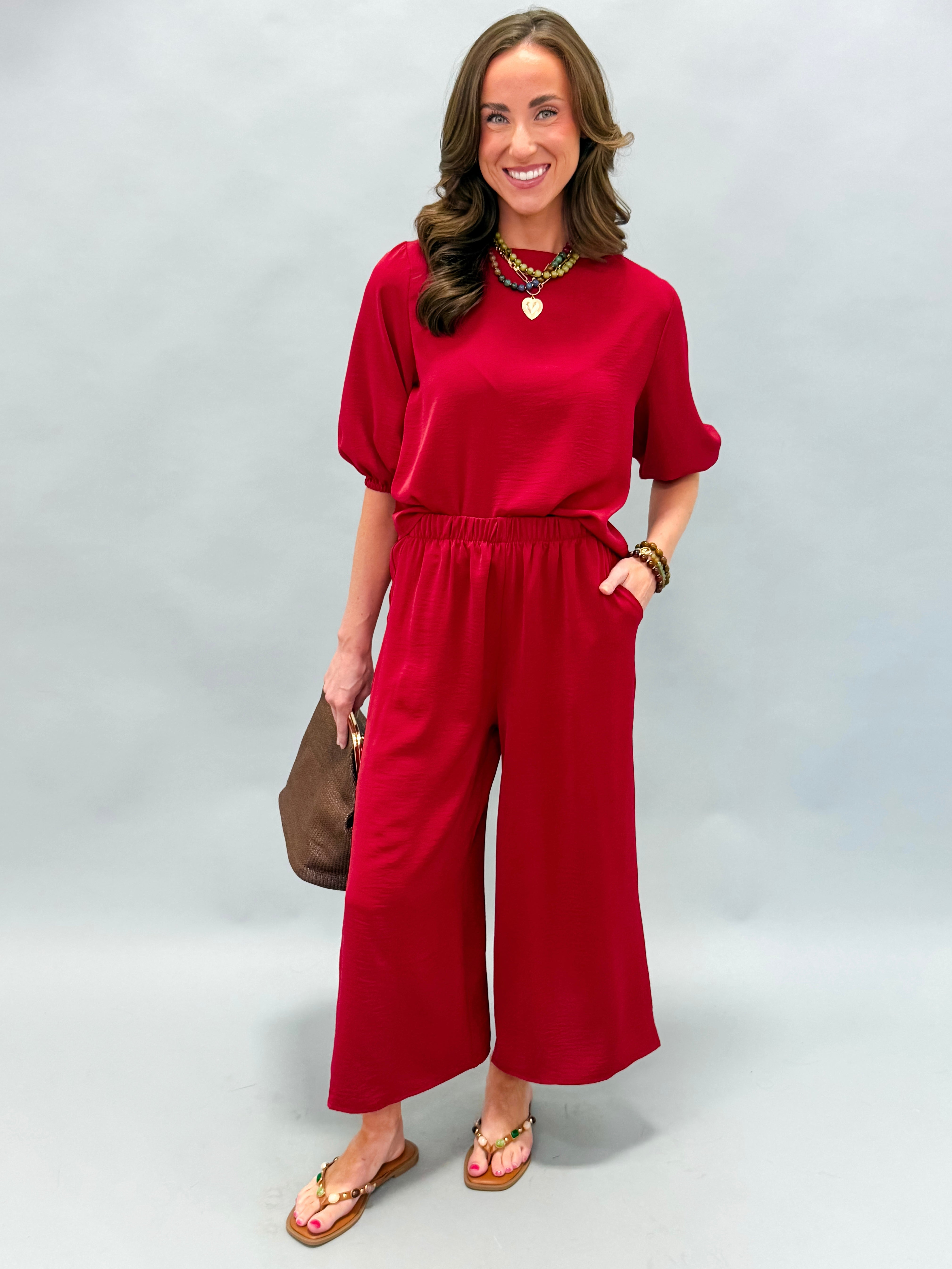 Scottie Culotte Set-Red
