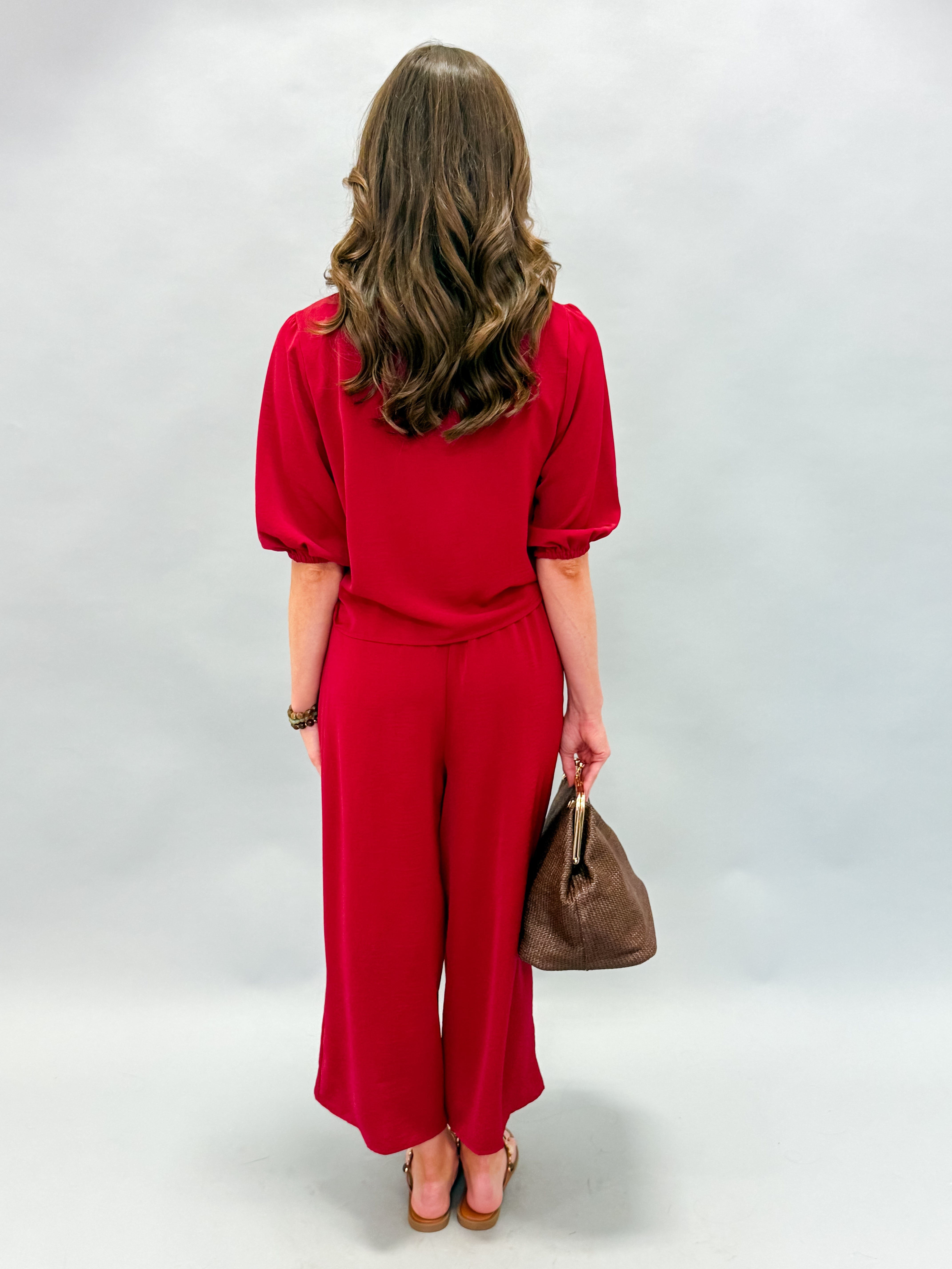 Scottie Culotte Set-Red