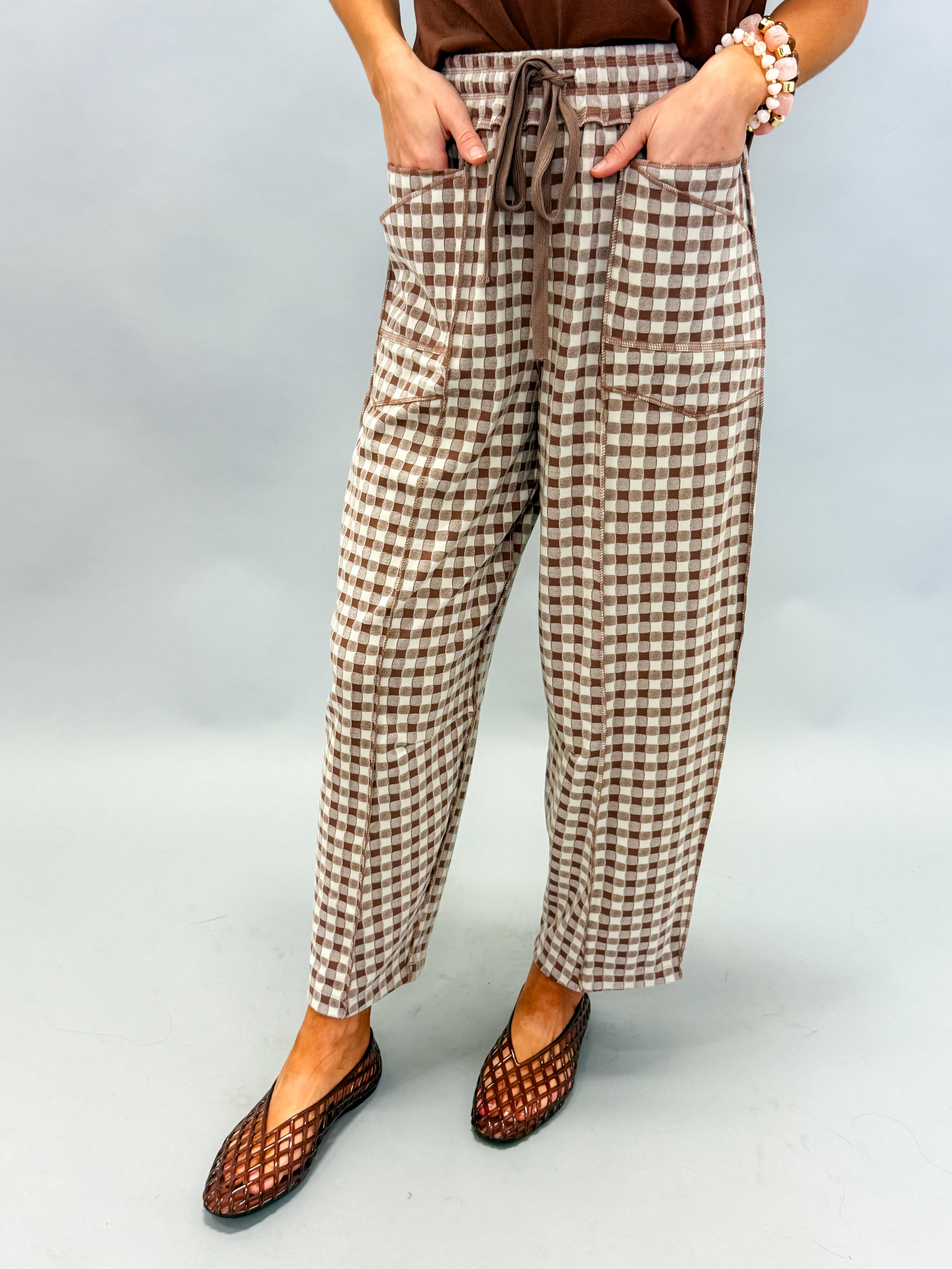 Scout Soft Barrel Utility Knit Pants-Mocha