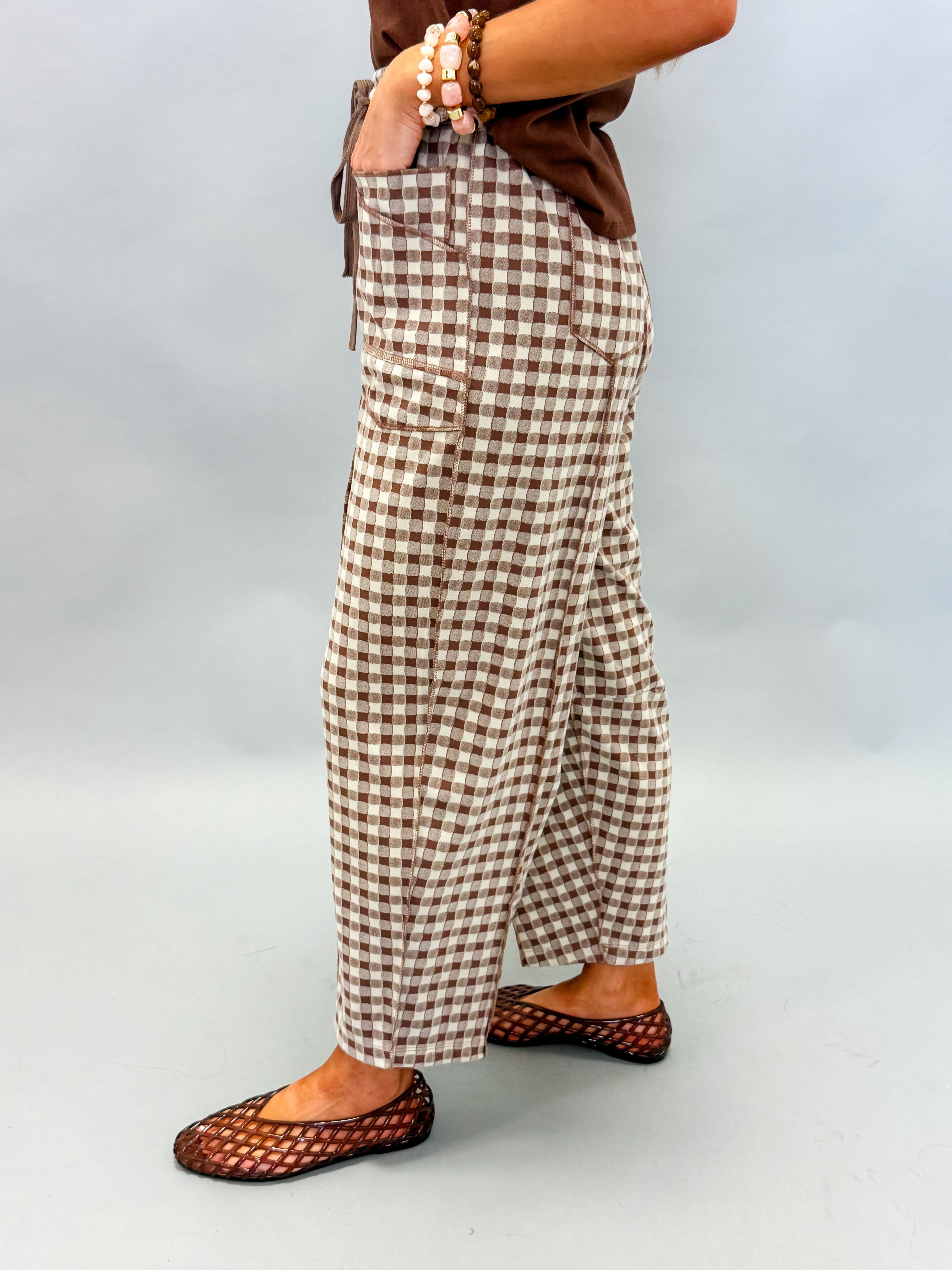 Scout Soft Barrel Utility Knit Pants-Mocha