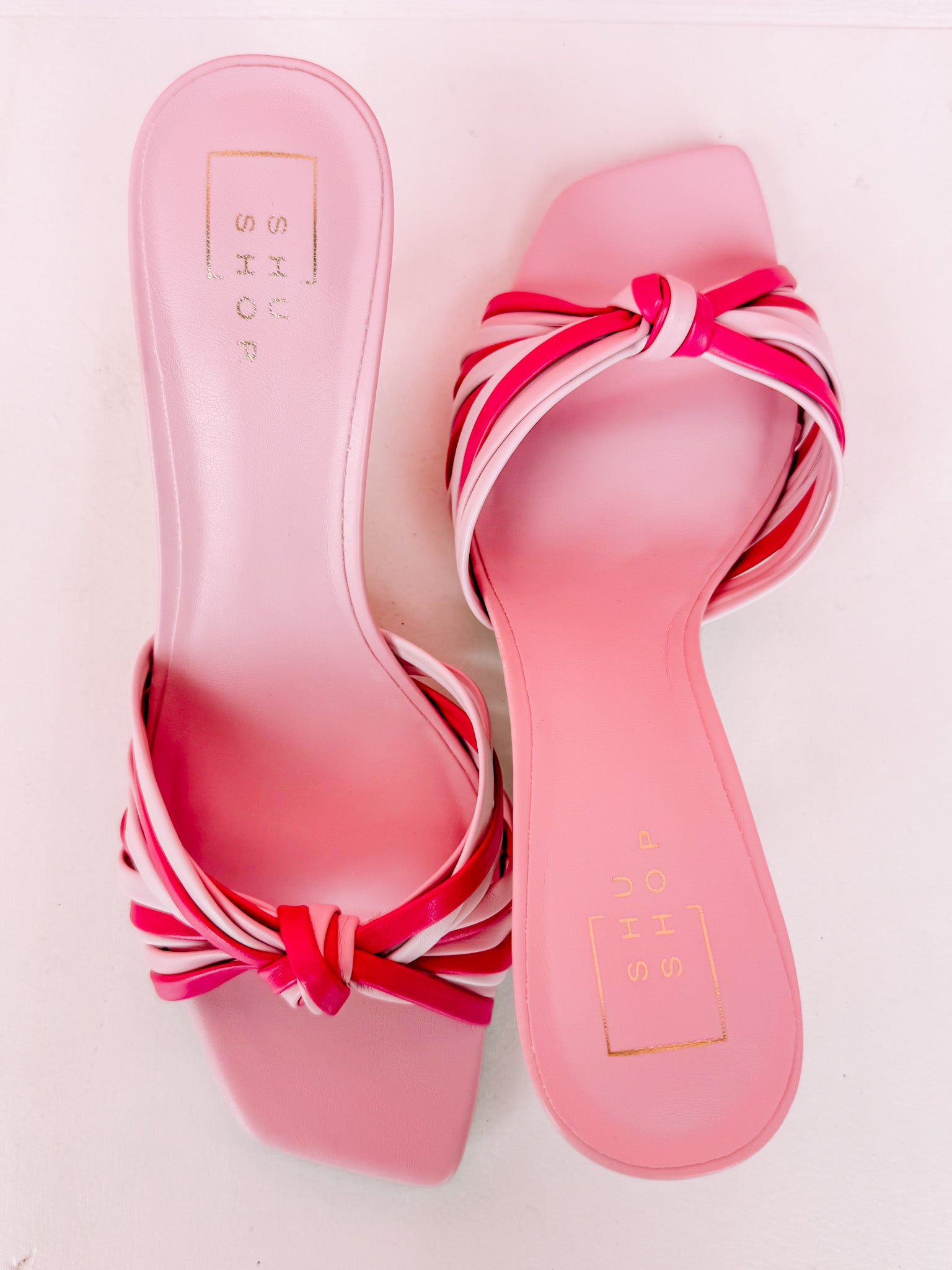 [ShuShop] Georgina Pink Multi Heels