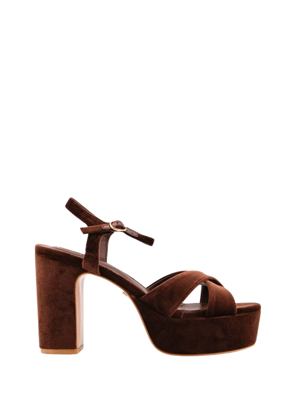 [Shu Shop] Gwen Brown Velvet Platform Heel