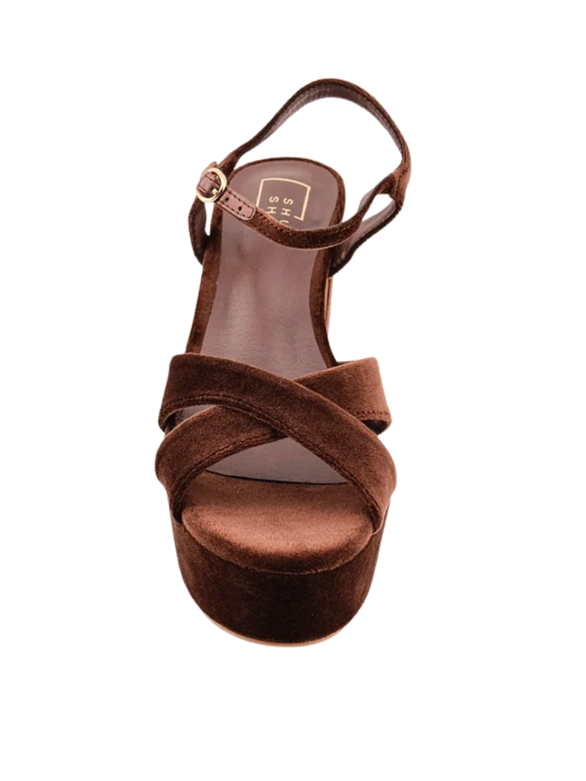 [Shu Shop] Gwen Brown Velvet Platform Heel