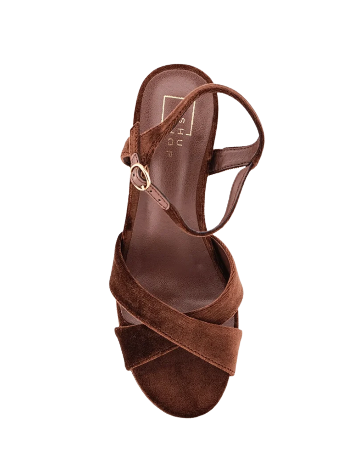 [Shu Shop] Gwen Brown Velvet Platform Heel