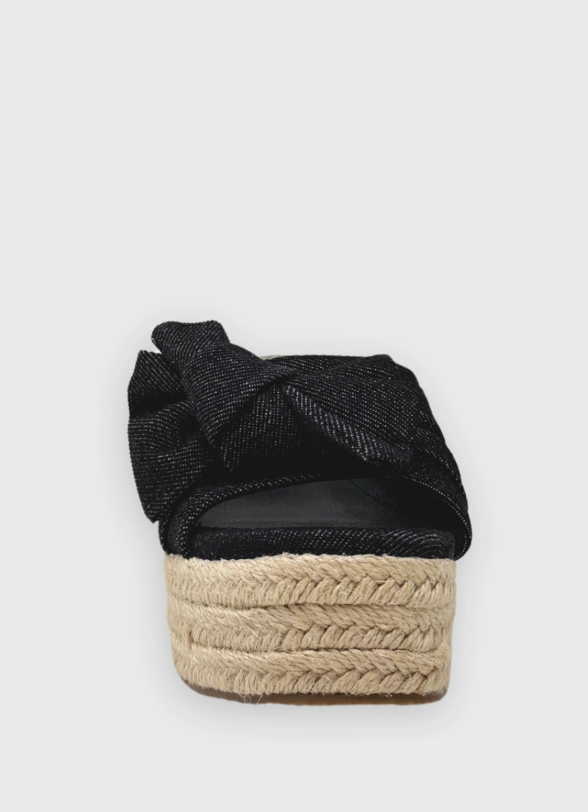 [ShuShop] Ingrid Espadrille Wedges-Black