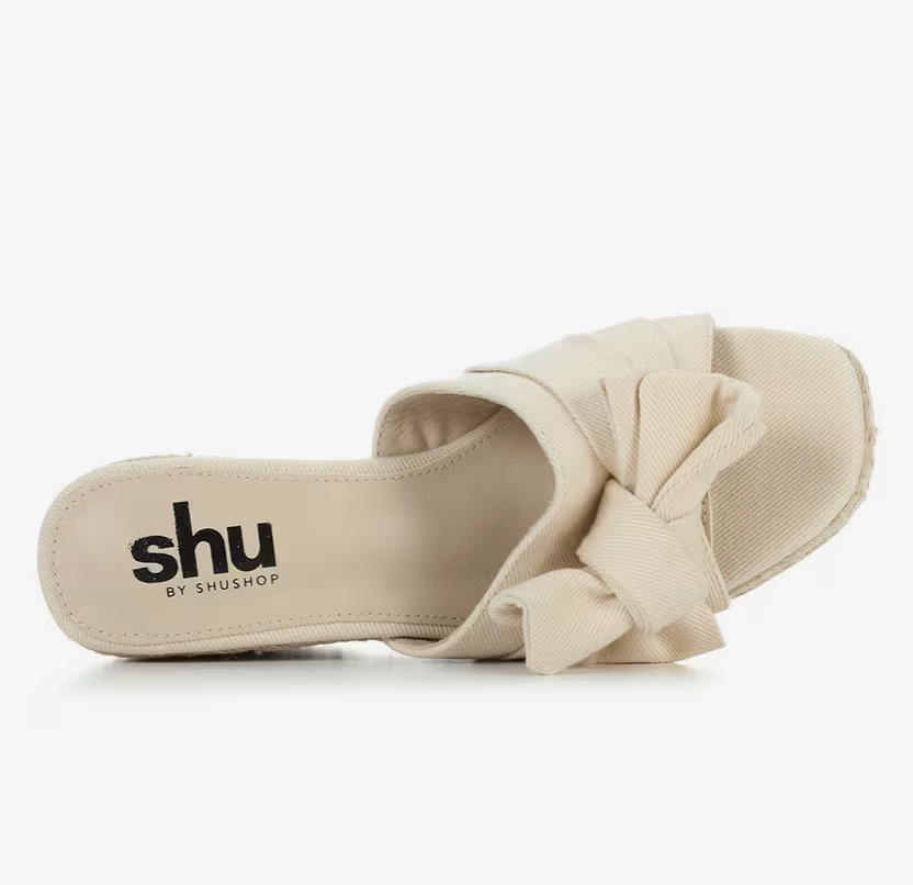 [ShuShop] Ingrid Espadrille Wedges-Bone