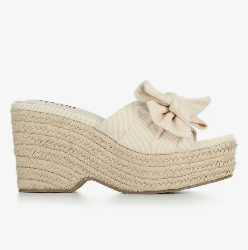 [ShuShop] Ingrid Espadrille Wedges-Bone