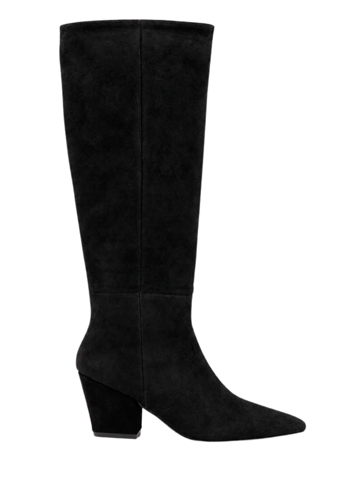 [Shu Shop] Zelena Suede Knee High Boot-Black