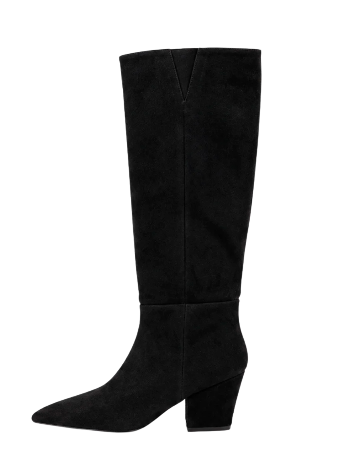 [Shu Shop] Zelena Suede Knee High Boot-Black