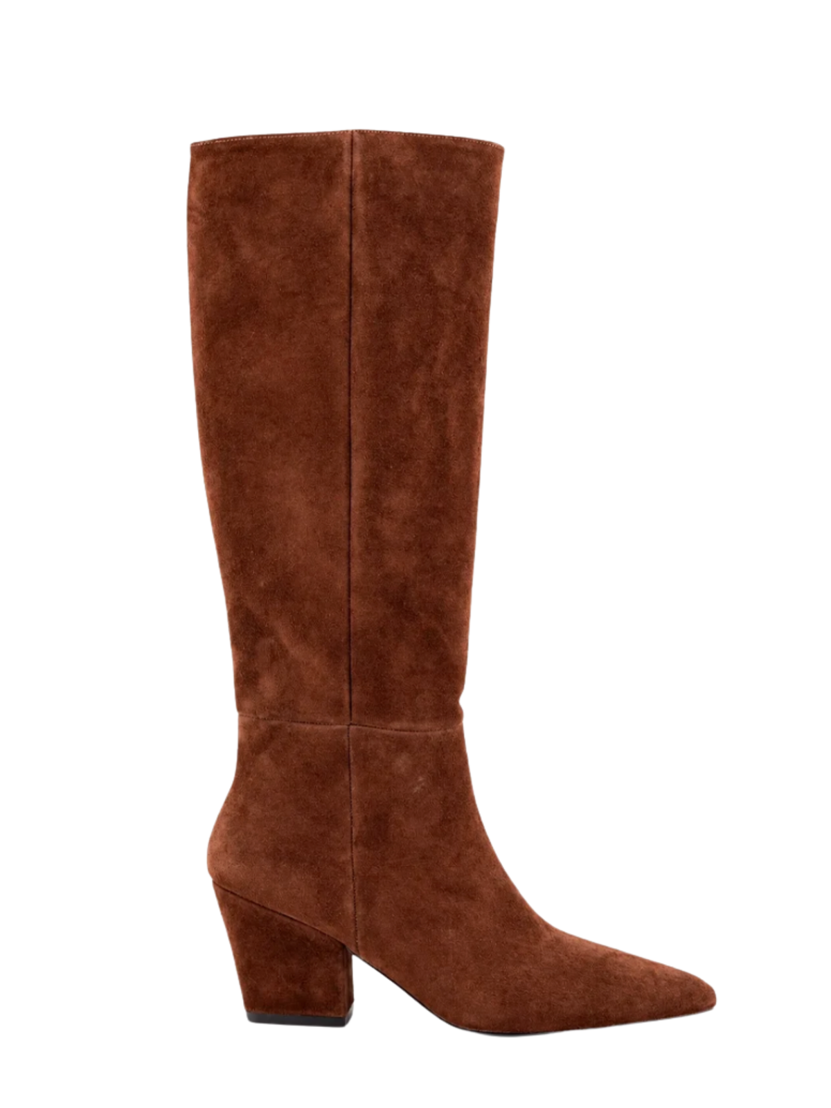 [Shu Shop] Zelena Suede Knee High Boot-Brown
