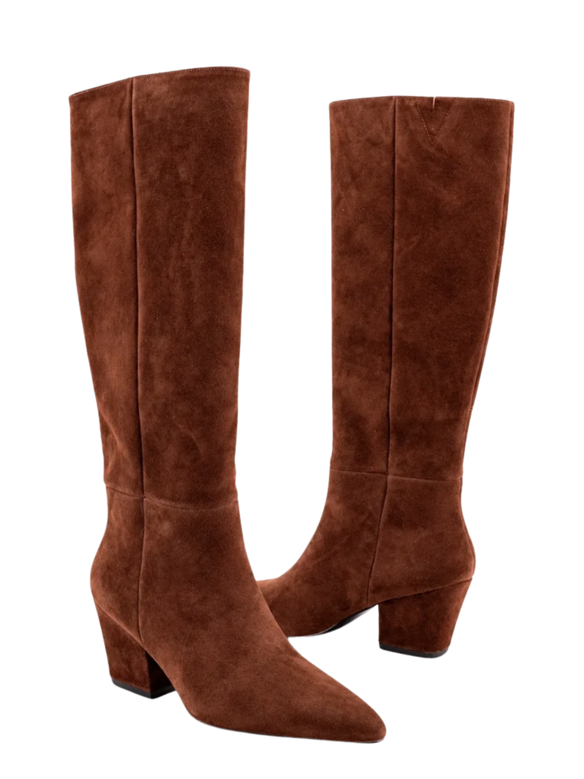 [Shu Shop] Zelena Suede Knee High Boot-Brown