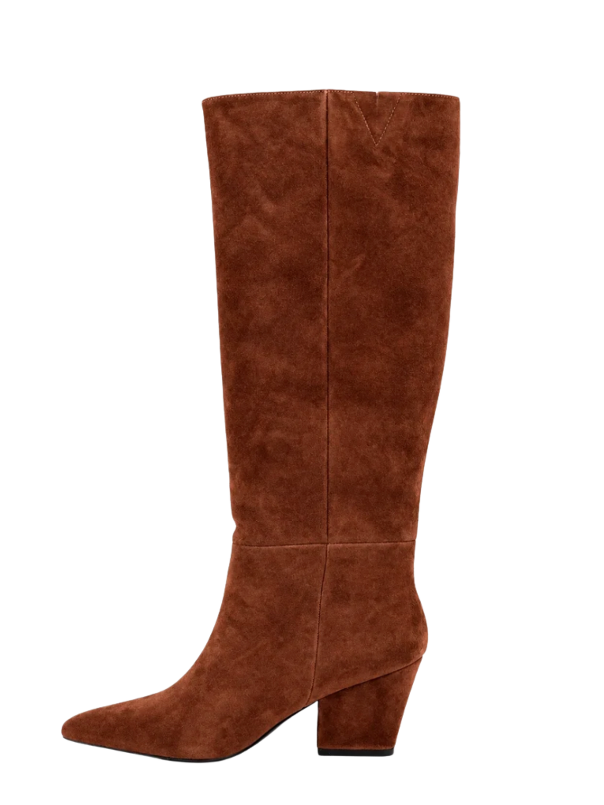 [Shu Shop] Zelena Suede Knee High Boot-Brown