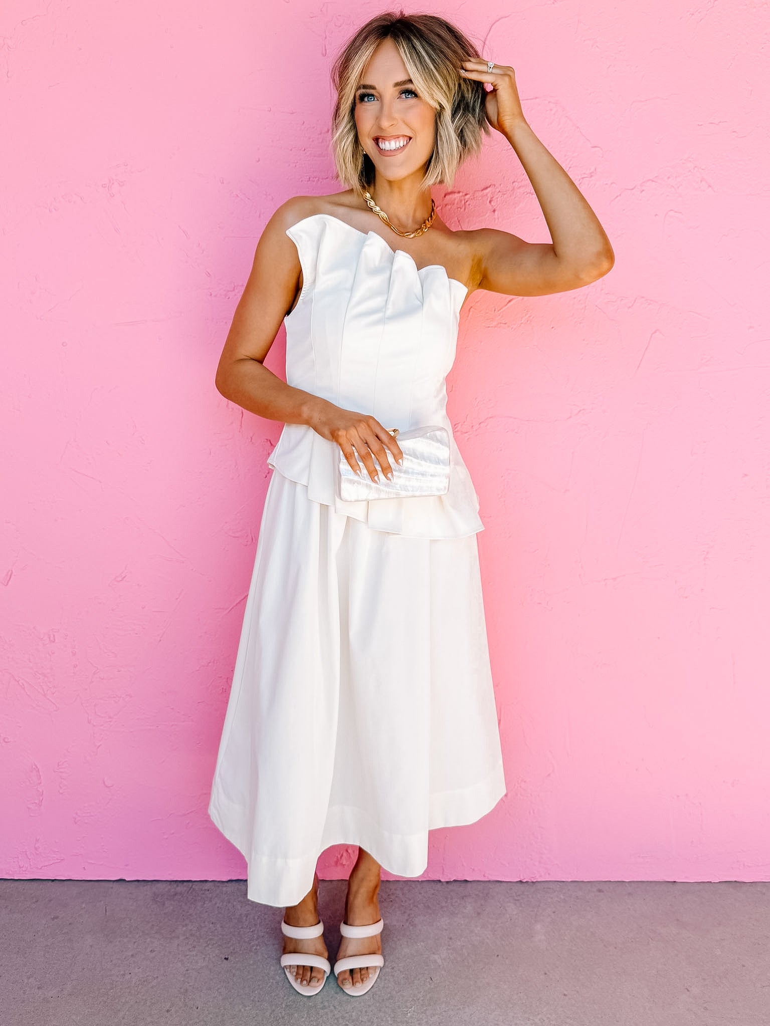 Siena Strapless Midi Dress