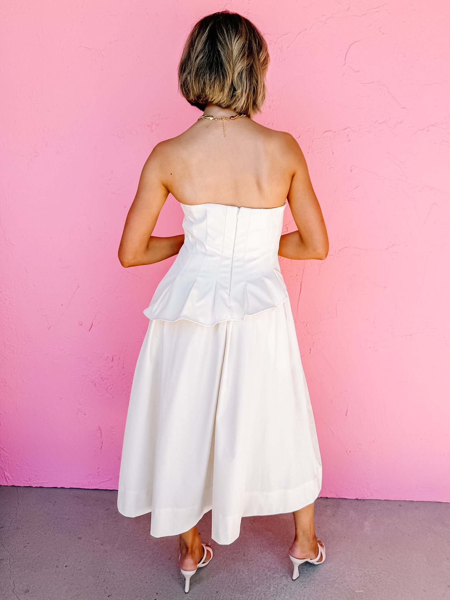 Siena Strapless Midi Dress
