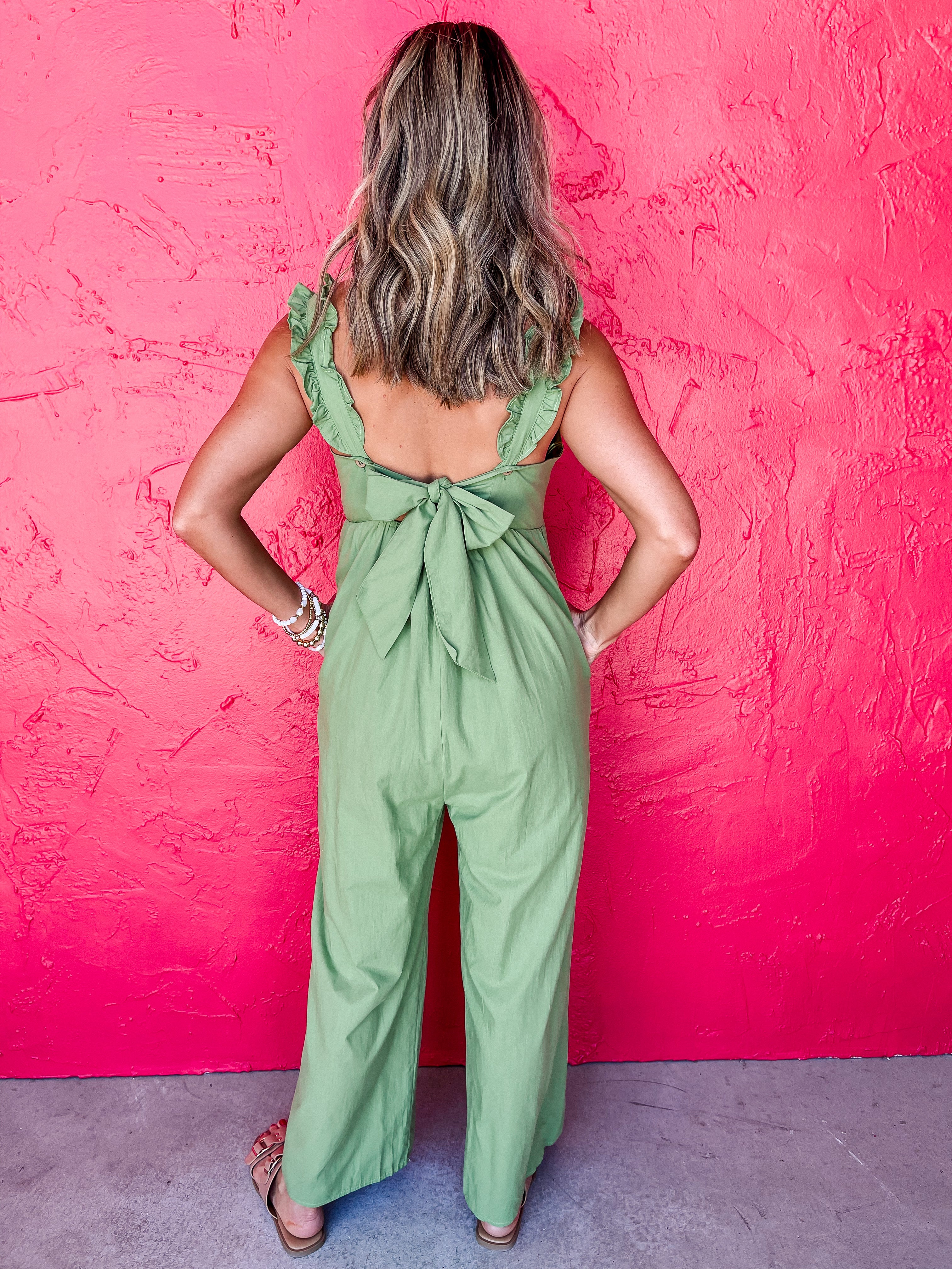 Sight To See Back Tie Jumpsuit