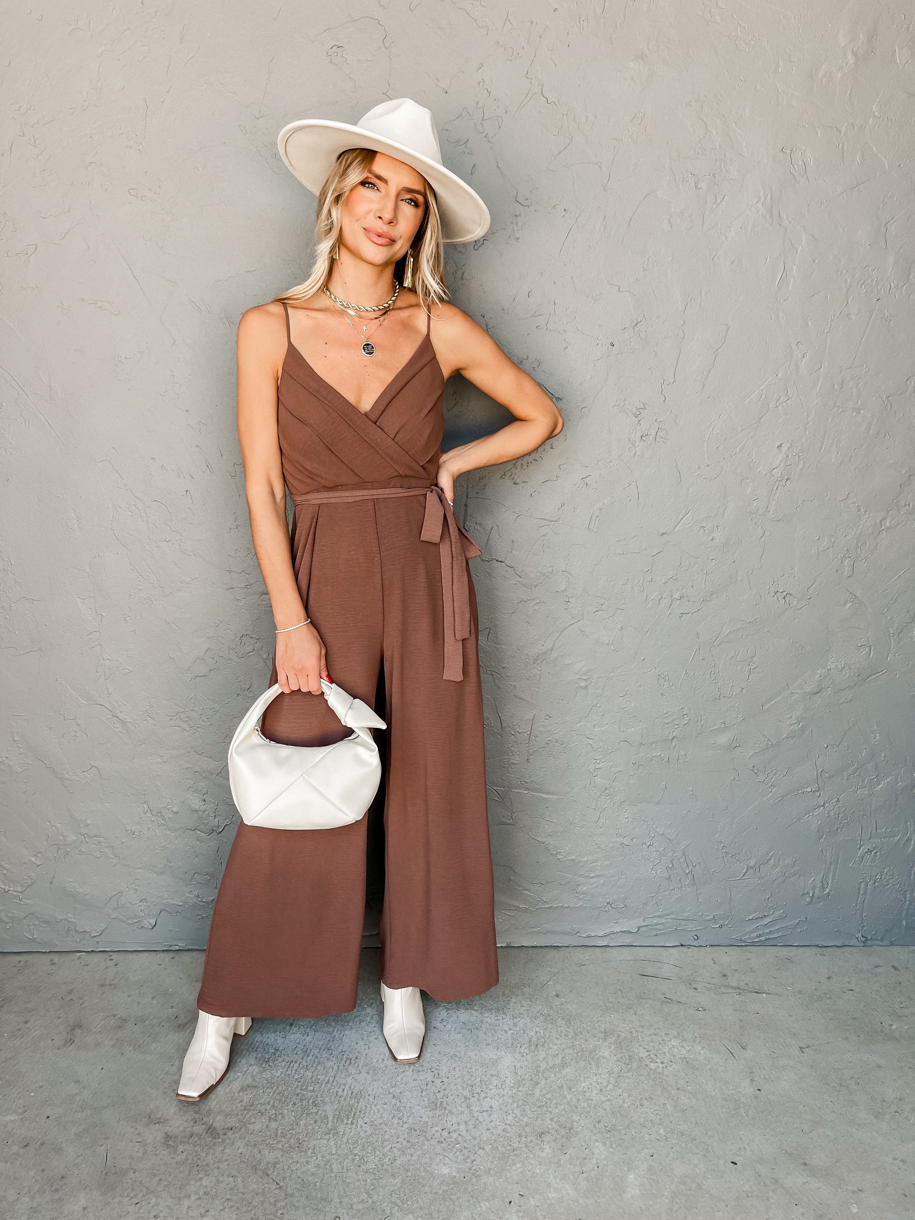 Simple Melody Pleated Cami Jumpsuit