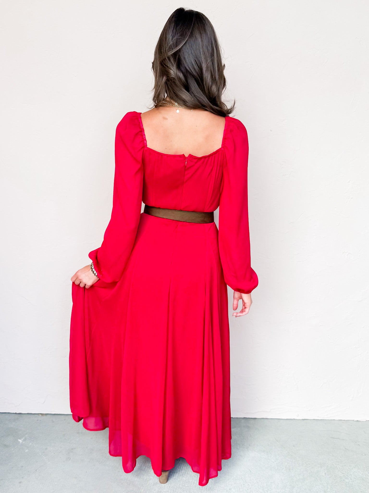 Solid Truth Square Neck Maxi Dress